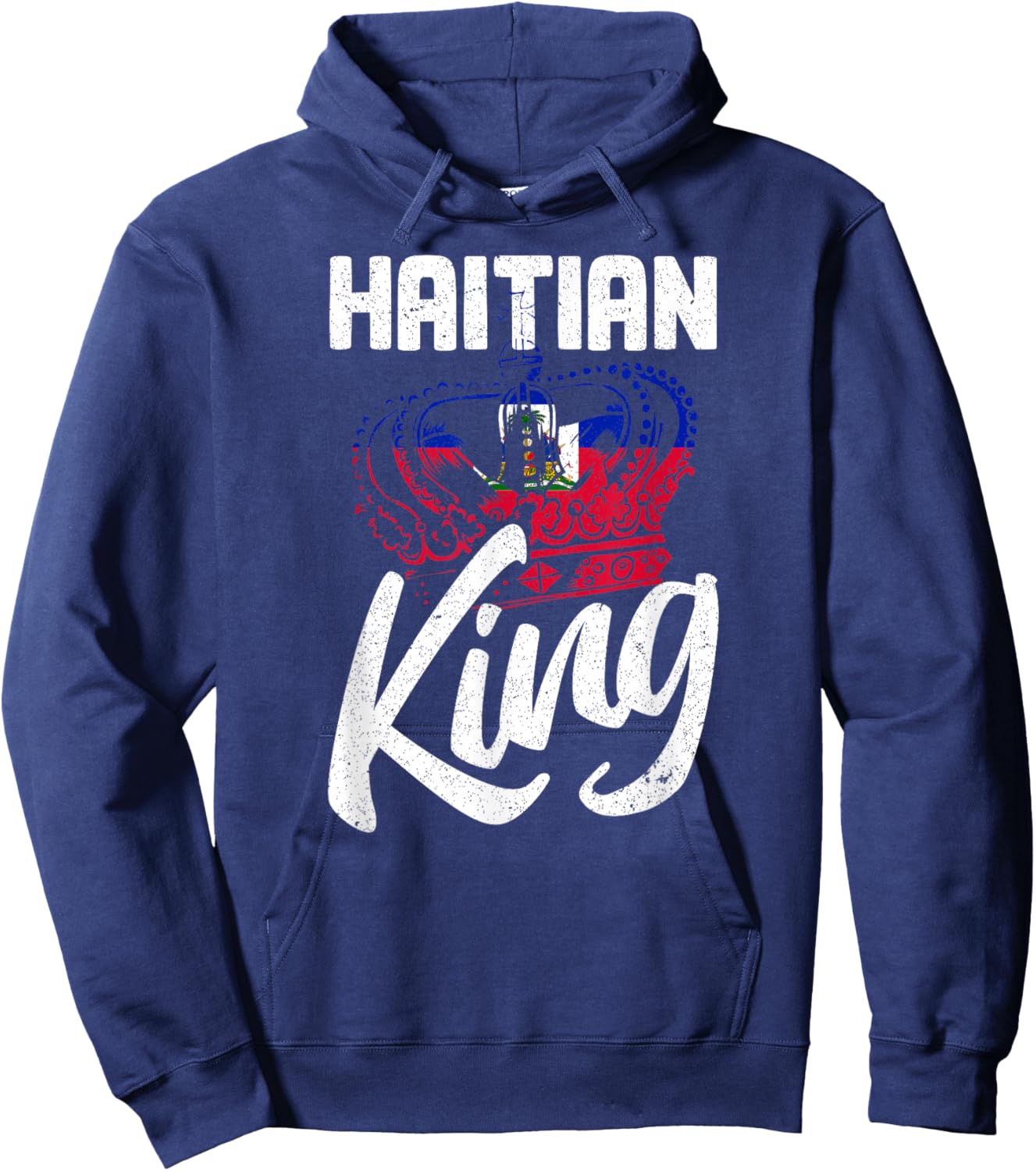 Haitian King Haiti Flag Crown Haitian Pride Hoodie - Hoodie | Navy