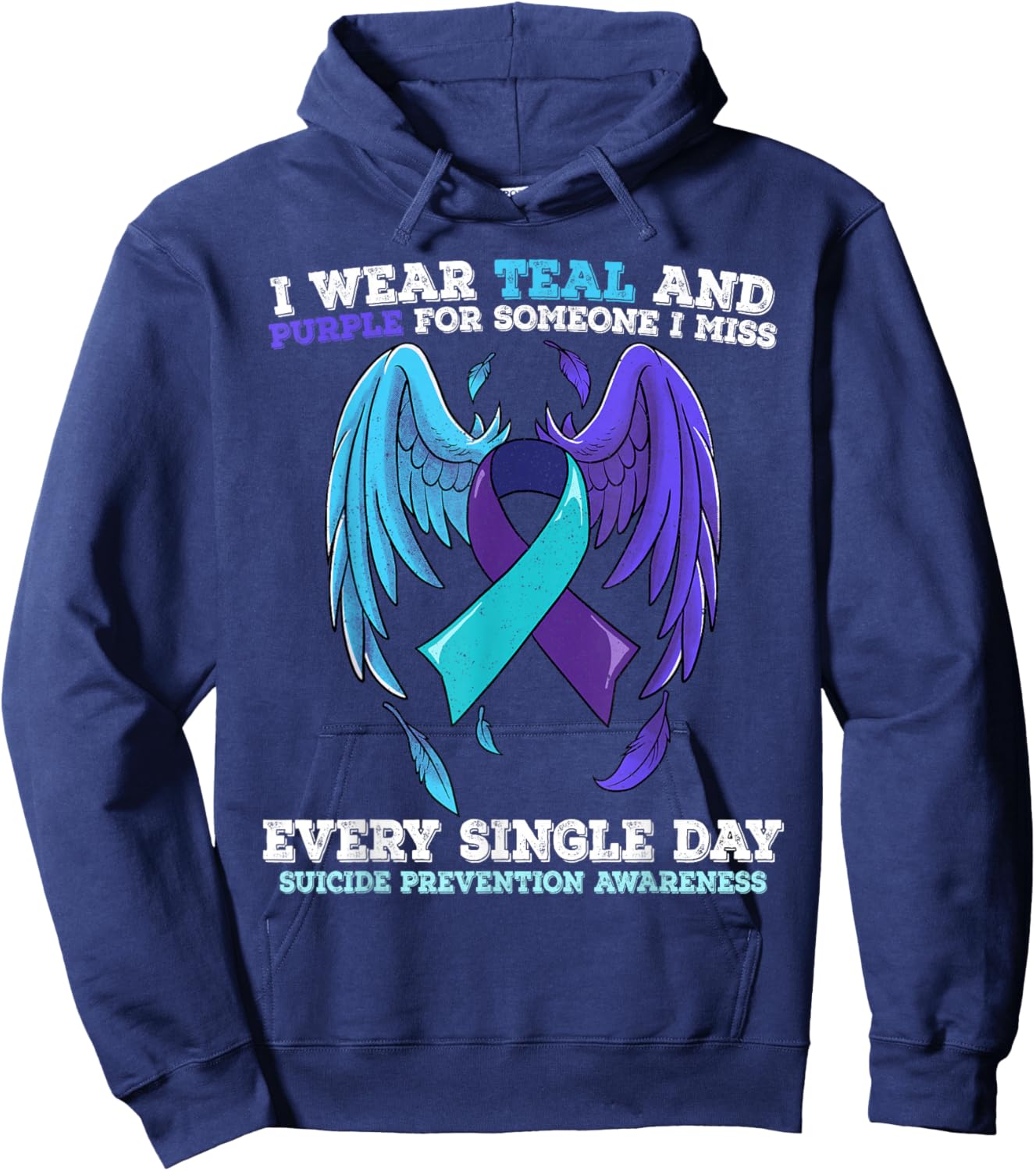 Suicide Prevention Awareness Hoodie - Hoodie | Navy