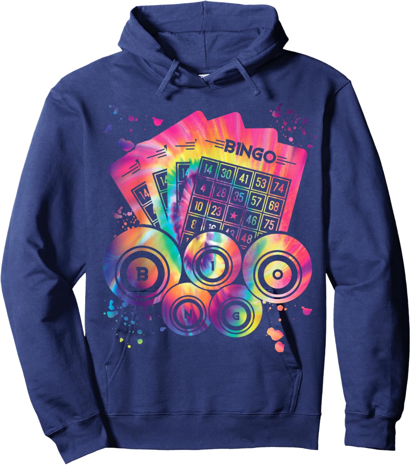 Bingobälle Colorsplash Damen Herren Bingo Hoodie - Hoodie | Navy