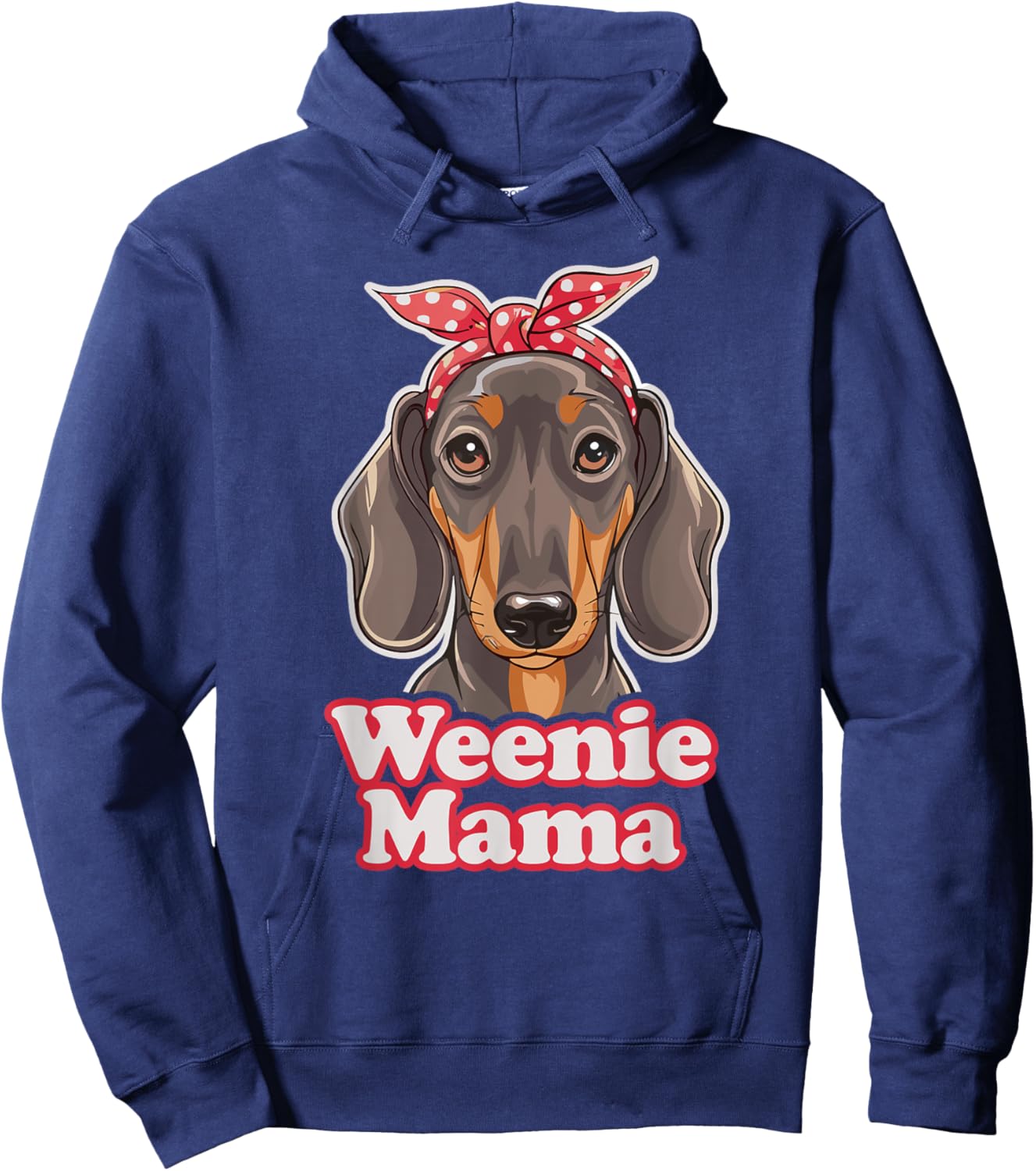 Weenie Mama Funny Dachshund Lover Weiner Dog Hoodie - Hoodie | Navy