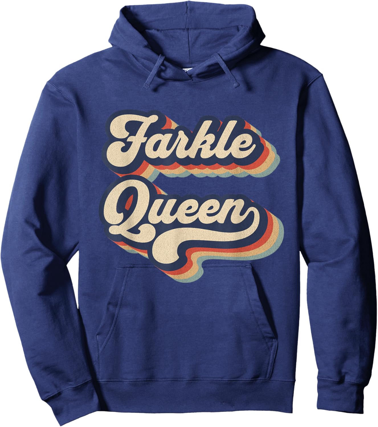Farkle Queen Vintage Farkle Dice Game Hoodie - Hoodie | Navy