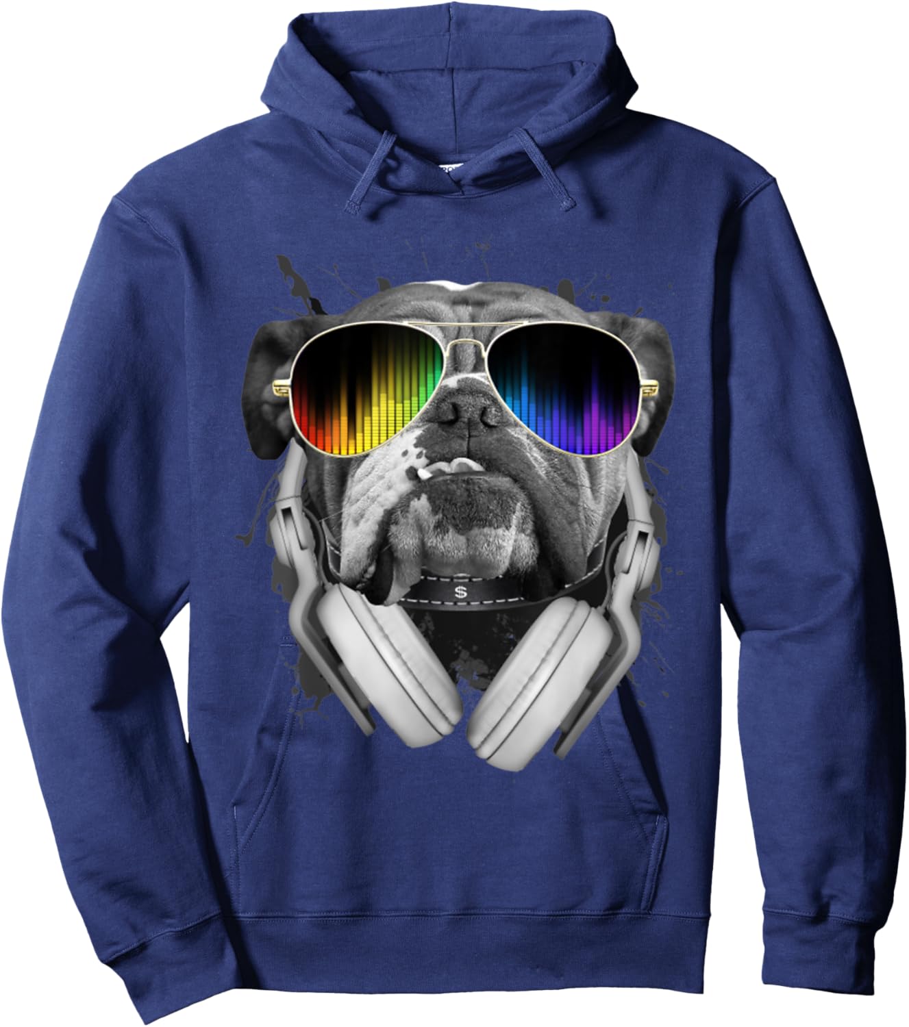 bulldog dj Men Women Hoodie - Hoodie | Navy