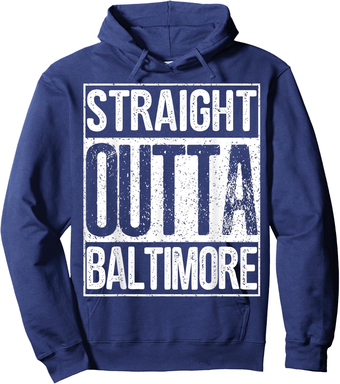 Straight Outta Baltimore Great Maryland Gift Hoodie - Hoodie | Navy