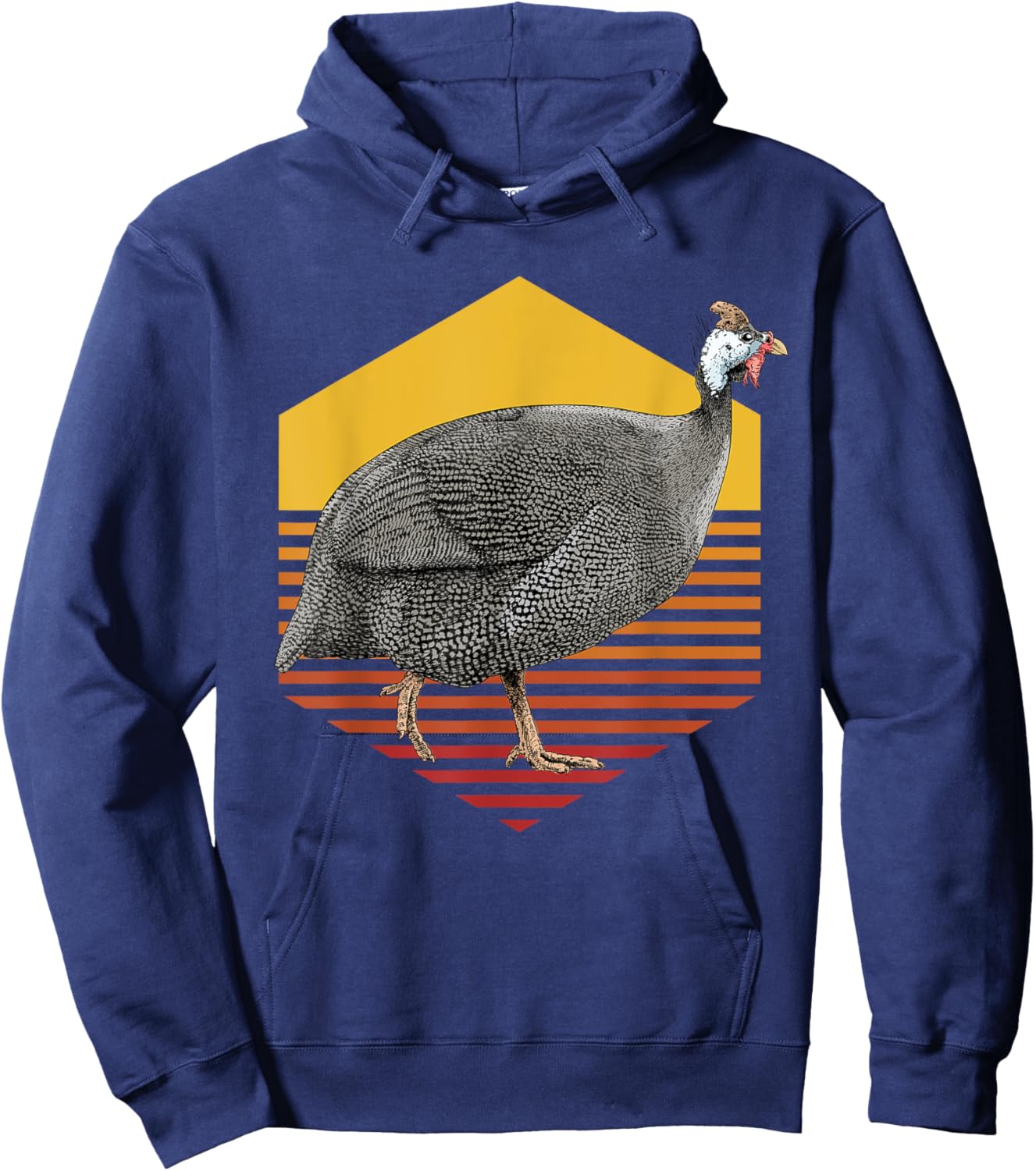 Guinea Fowl Retro Hoodie - Hoodie | Navy