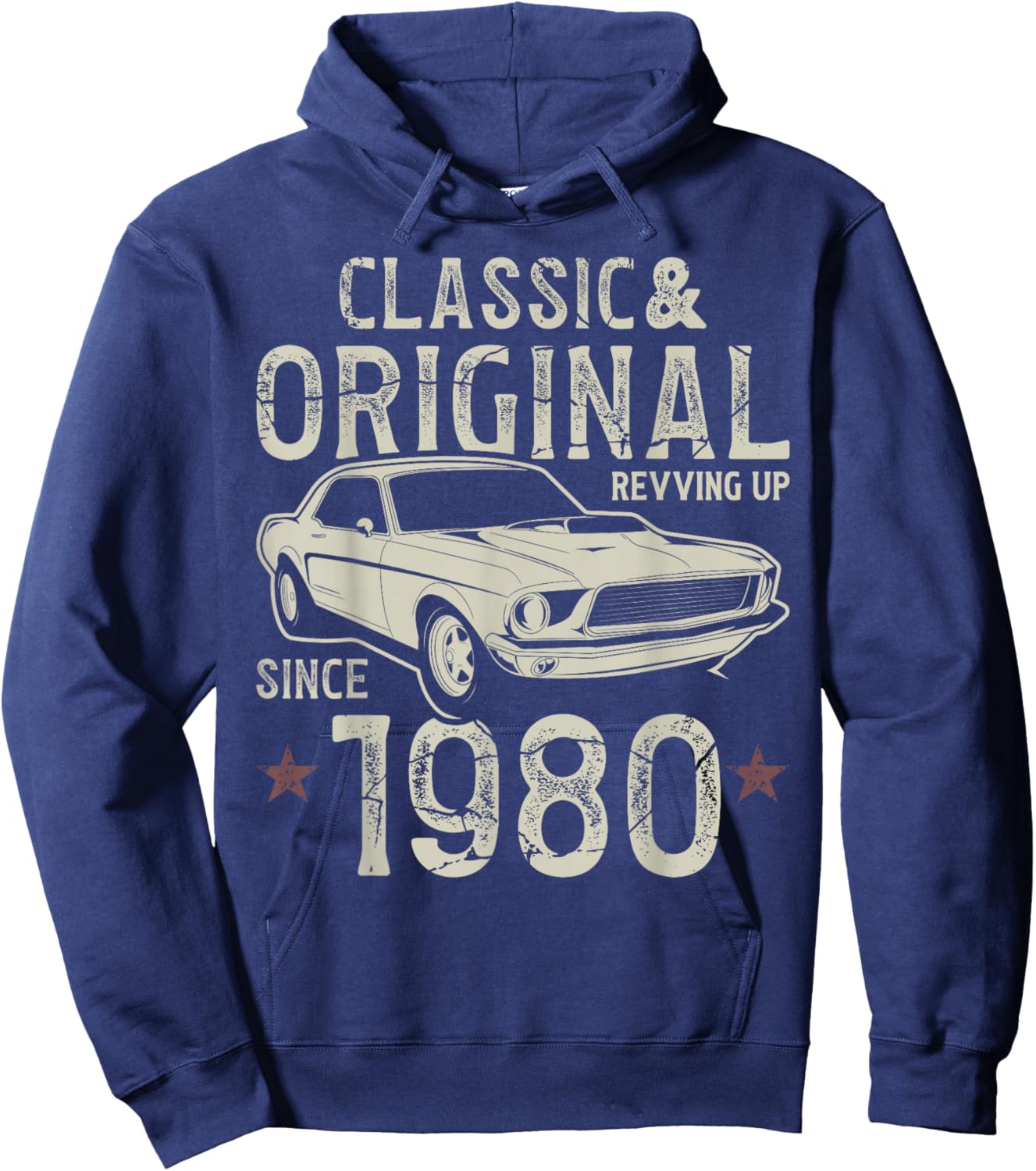 45th Birthday 1980 Classic Car Hoodie - Hoodie | Navy