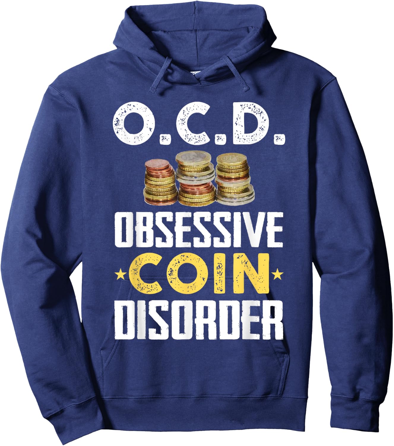 Funny Coin Collector Gift Coin Lovers Hoodie - Hoodie | Navy