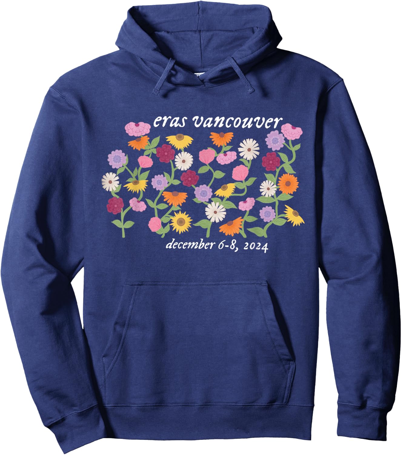 Eras Piano Flowers Vancouver December 6-8 Hoodie - Hoodie | Navy