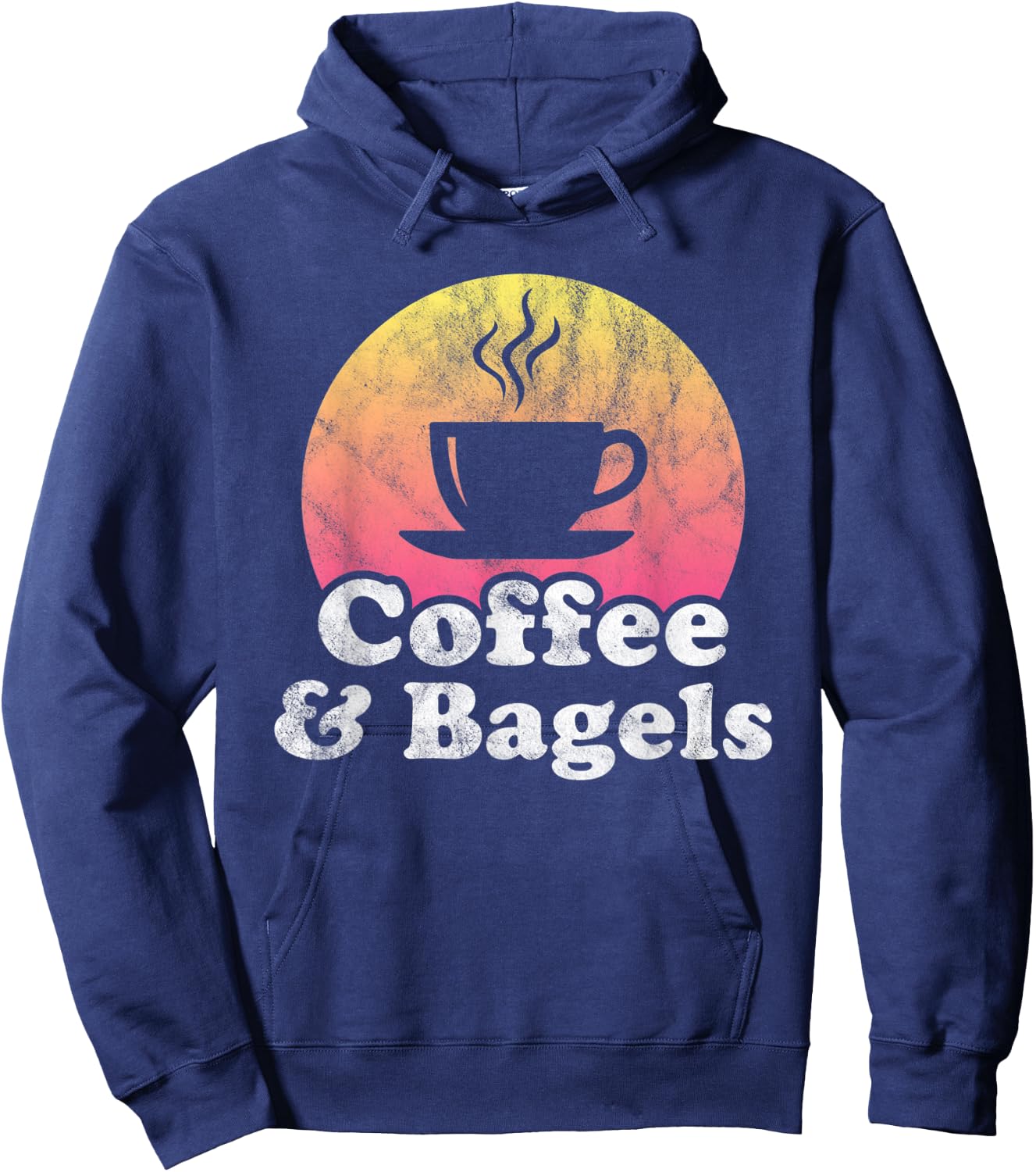 Coffee and Bagels Hoodie - Hoodie | Navy