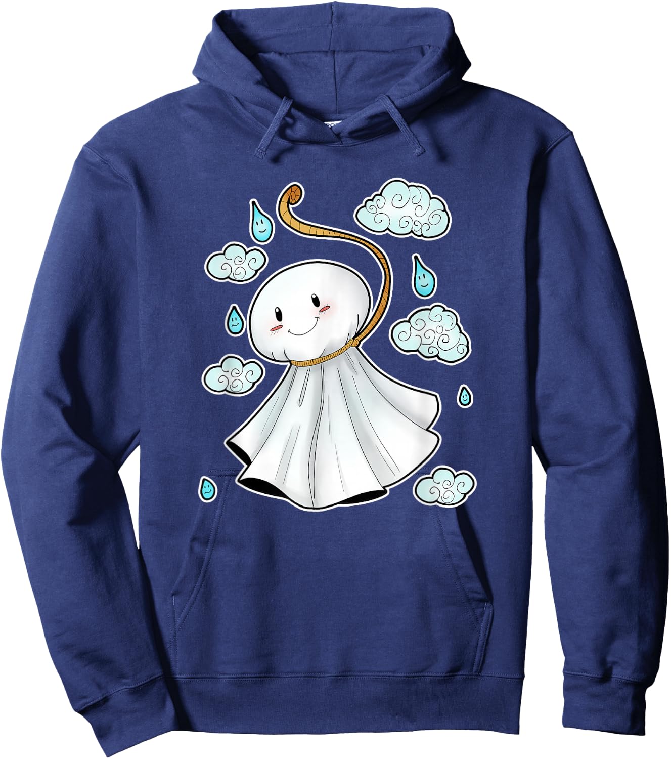 Kawaii Cute Japanese Amulet Teru Teru Bozu Hoodie - Hoodie | Navy