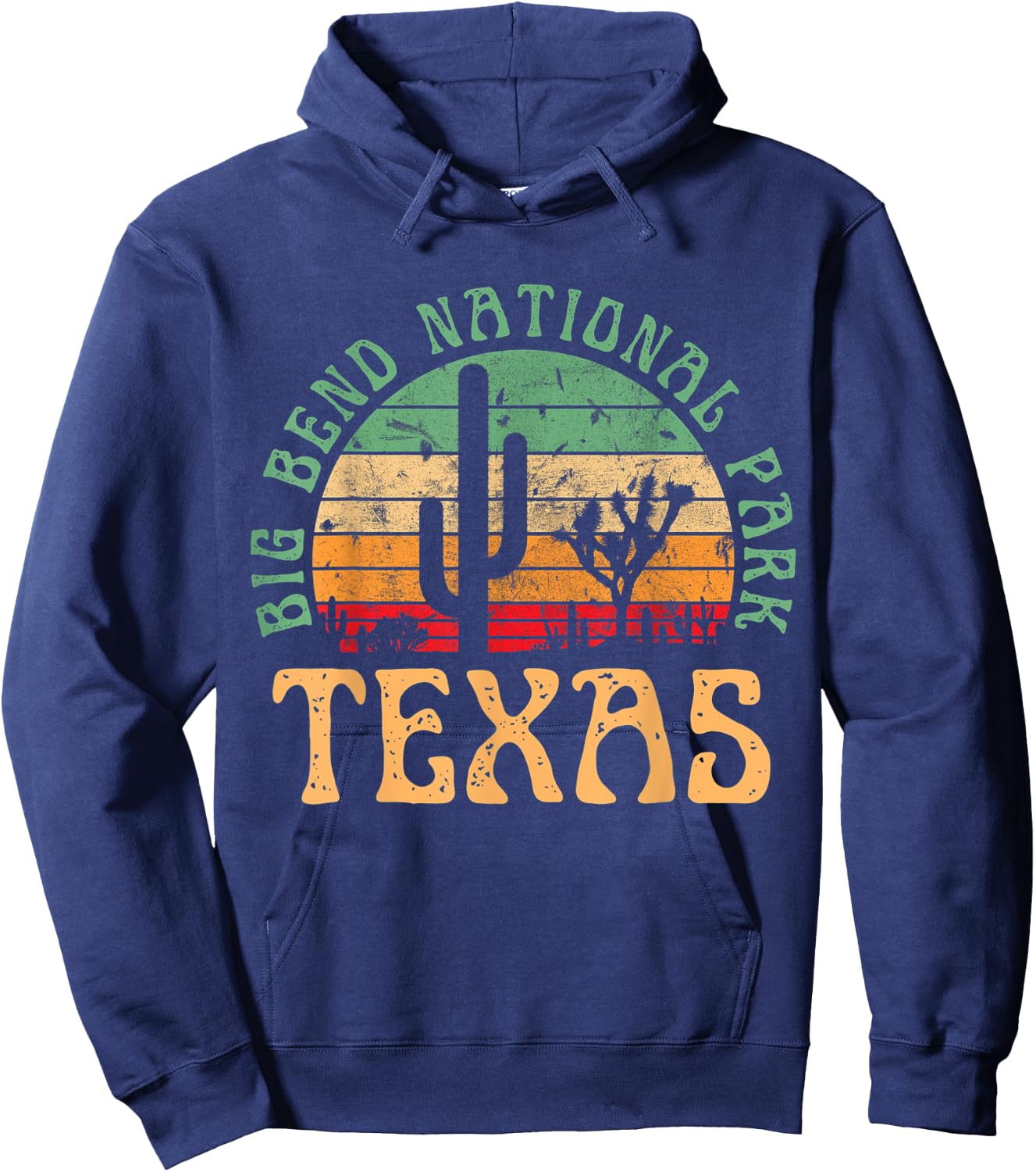 Big Bend Texas Nature Hiking Outdoors Vintage Hoodie - Hoodie | Navy