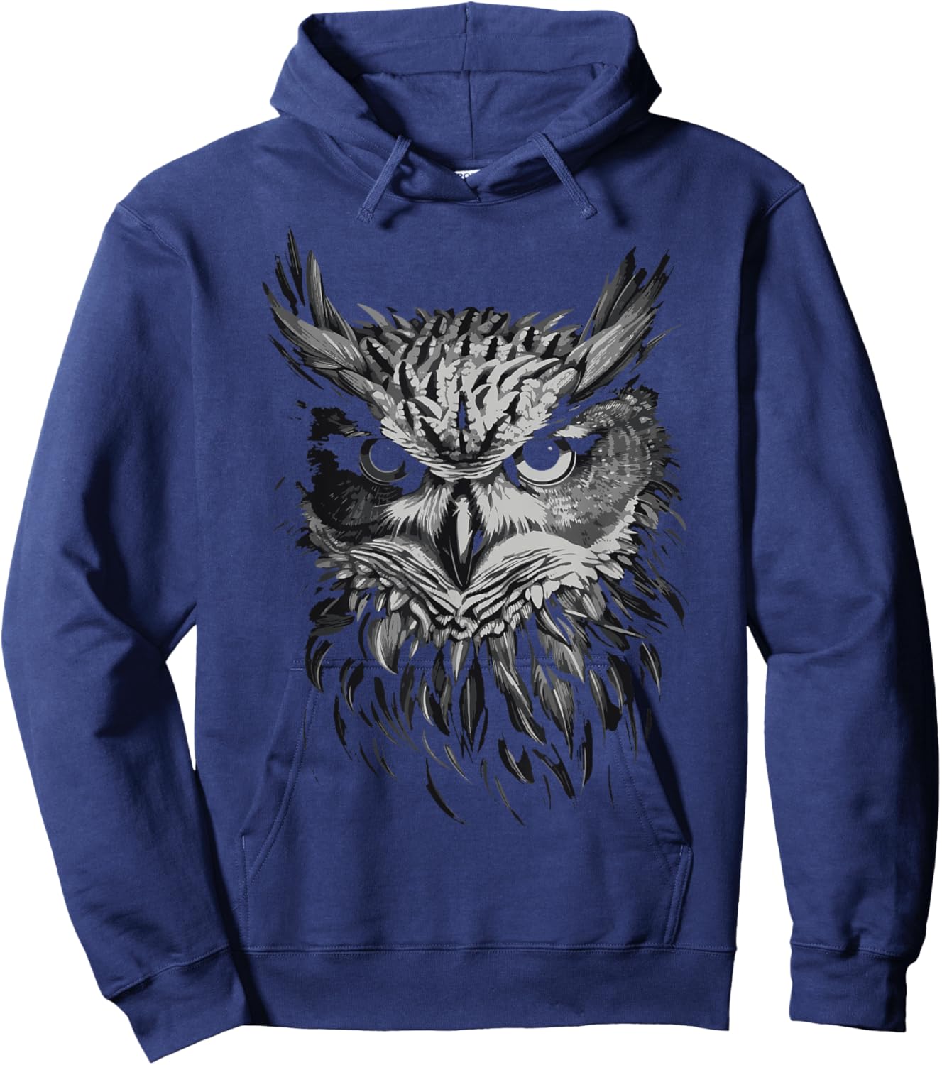 Vintage Owl Graphic Hoodie - Hoodie | Navy
