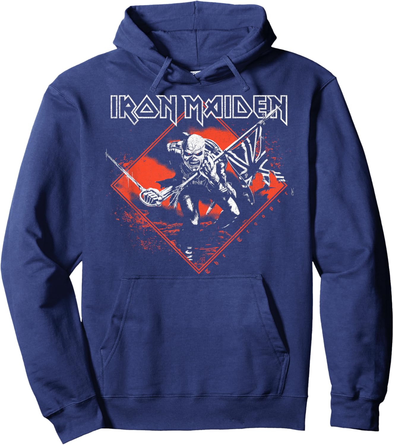 Iron Maiden Trooper Diamond Hoodie - Hoodie | Navy