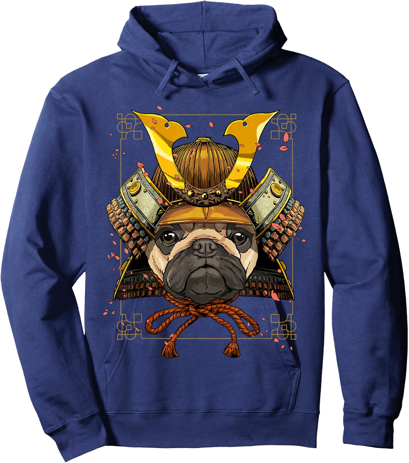 Samurai Pug Dog Warrior Samurai Pug Lovers Hoodie - Hoodie | Navy