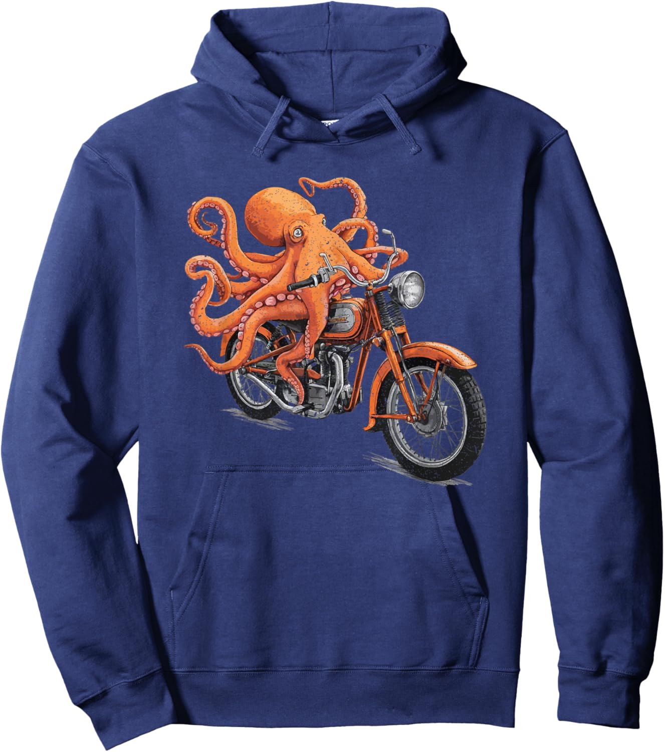 Octopus Riding vinage Biker Motorcycle Hoodie - Hoodie | Navy