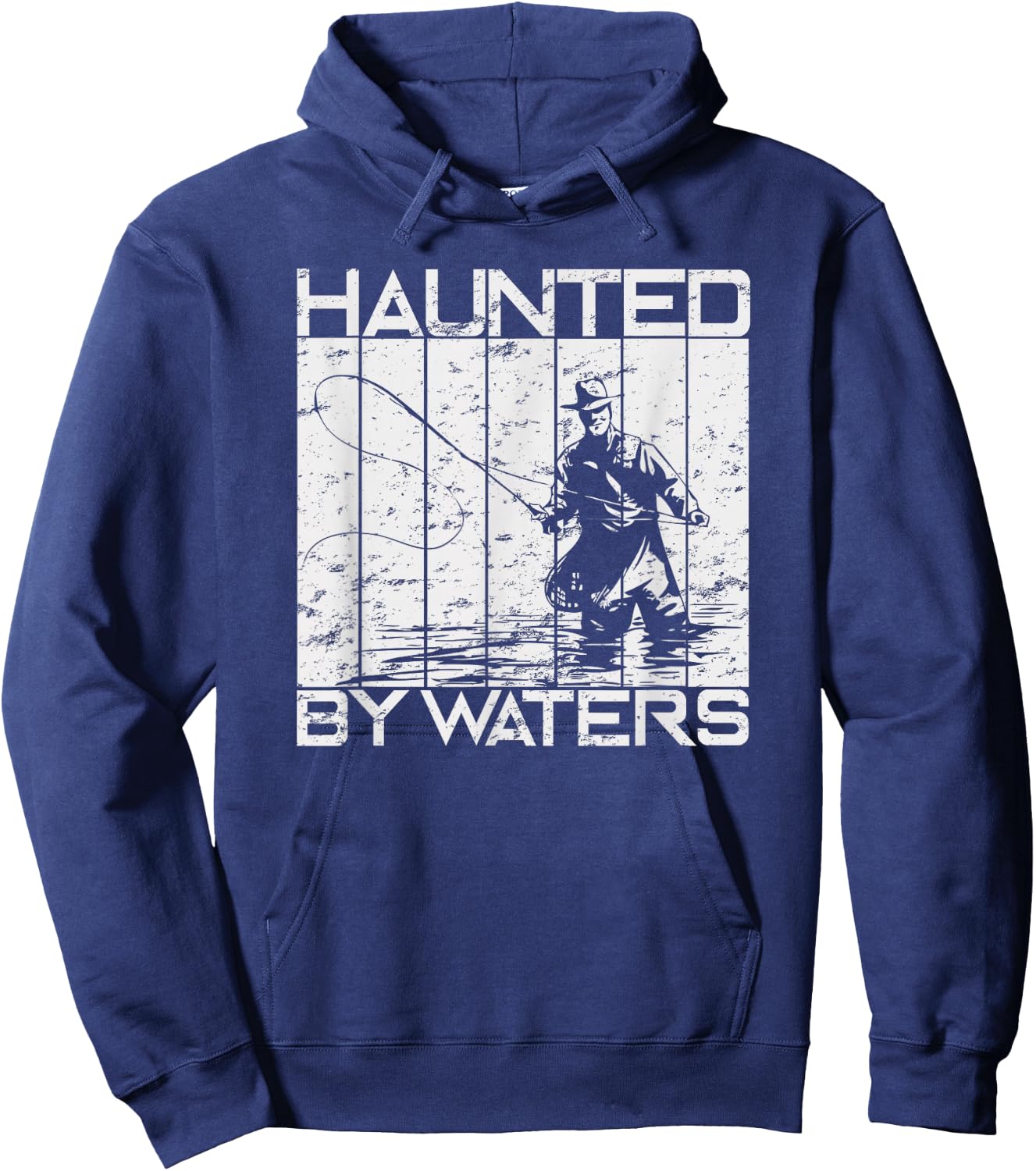 Haunted By Waters Fly Fishing Hoodie - Hoodie | Navy