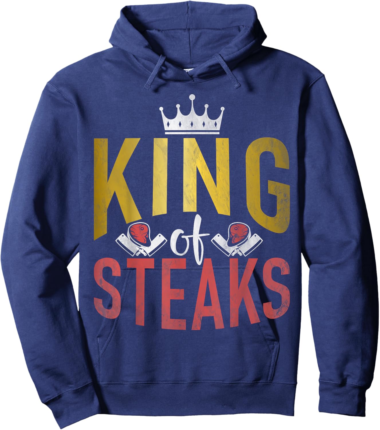 Steak Lover King of Steaks King Hoodie - Hoodie | Navy