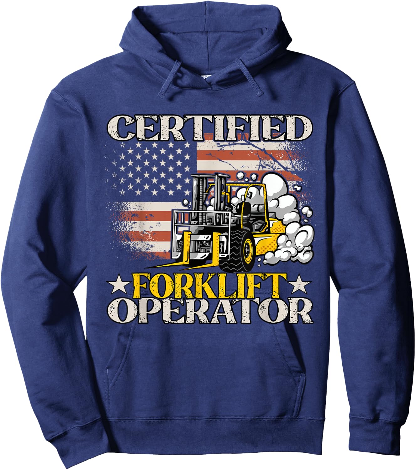Certified Forklift Operator Forklift Driver Hoodie - Hoodie | Navy