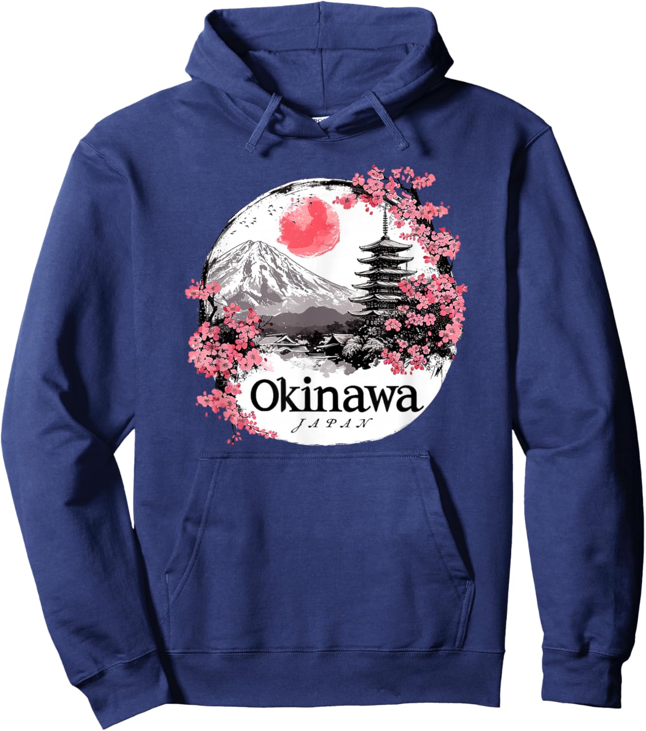 Okinawa Prefecture Blossom Vista Gift Japan Hoodie - Hoodie | Navy