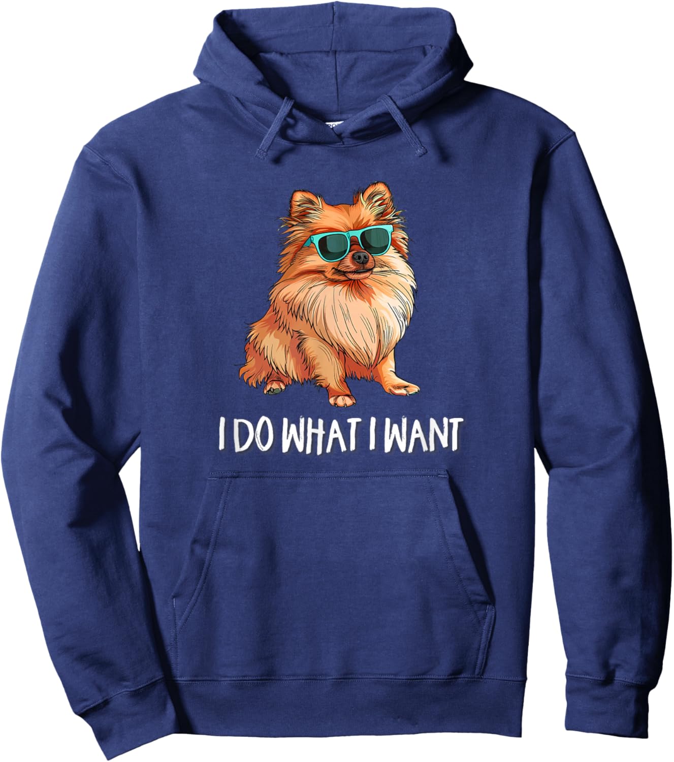 Funny I Do What I Want Pomeranian Lover Hoodie - Hoodie | Navy