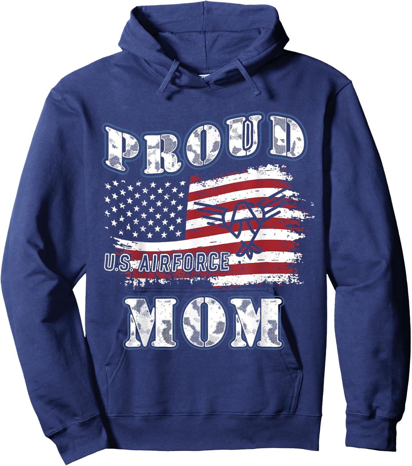 US Air Force Mom's Gift Proud Army Mom Hoodie - Hoodie | Navy
