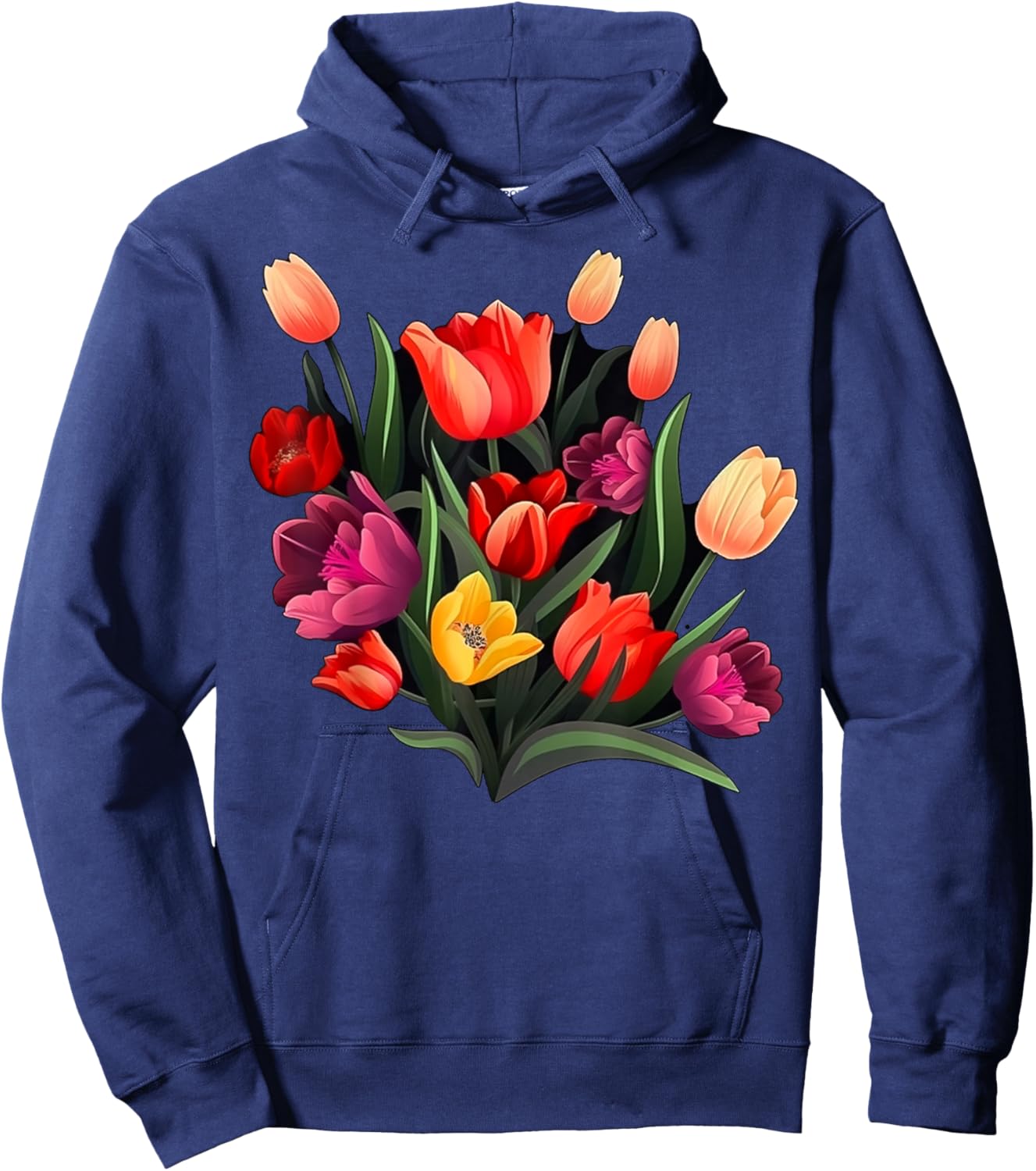 Bouquet of Tulips on Tulip flowers Hoodie - Hoodie | Navy