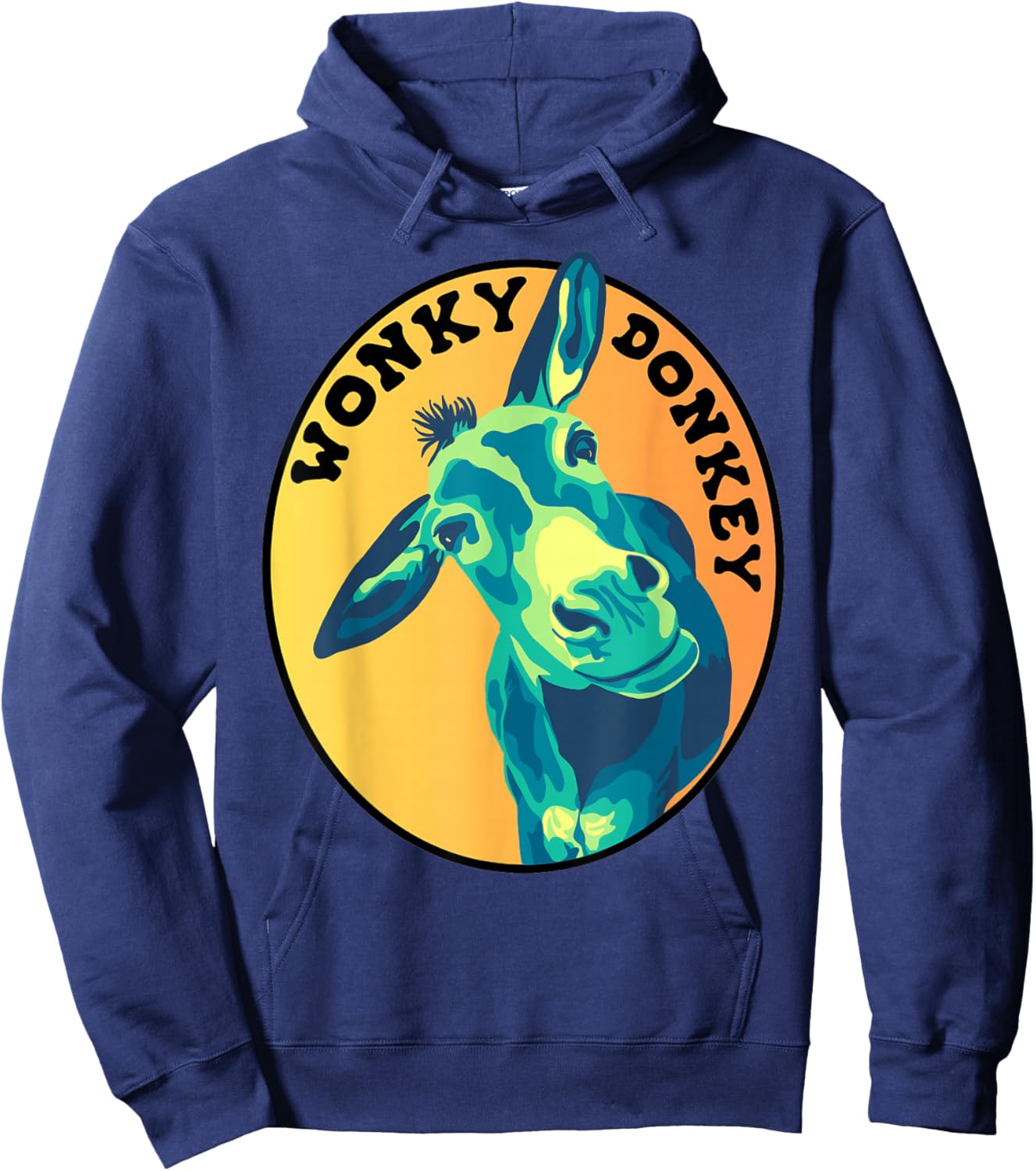 Slightly Unhinged Heather Wonky Donkey Hoodie - Hoodie | Navy