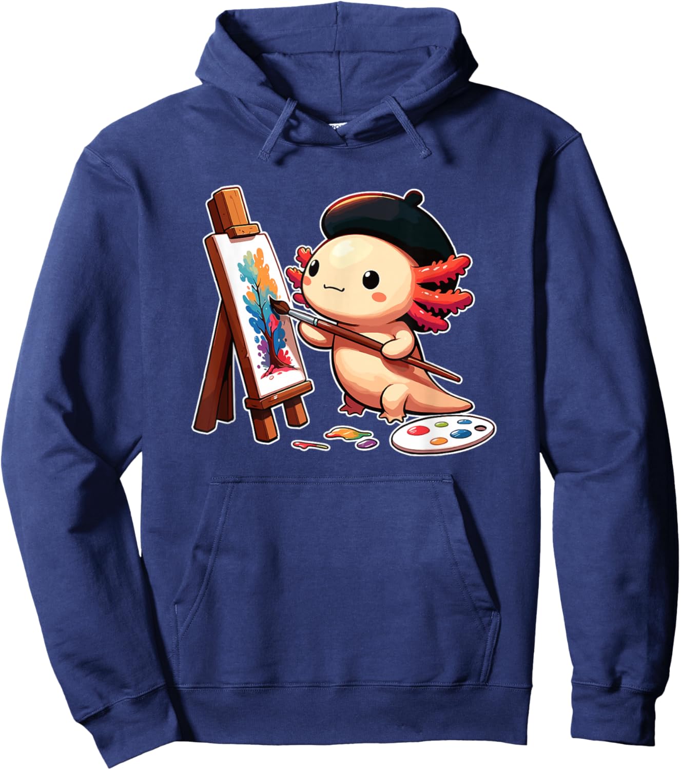 Painter Art Artist Axolotl Hoodie - Hoodie | Navy