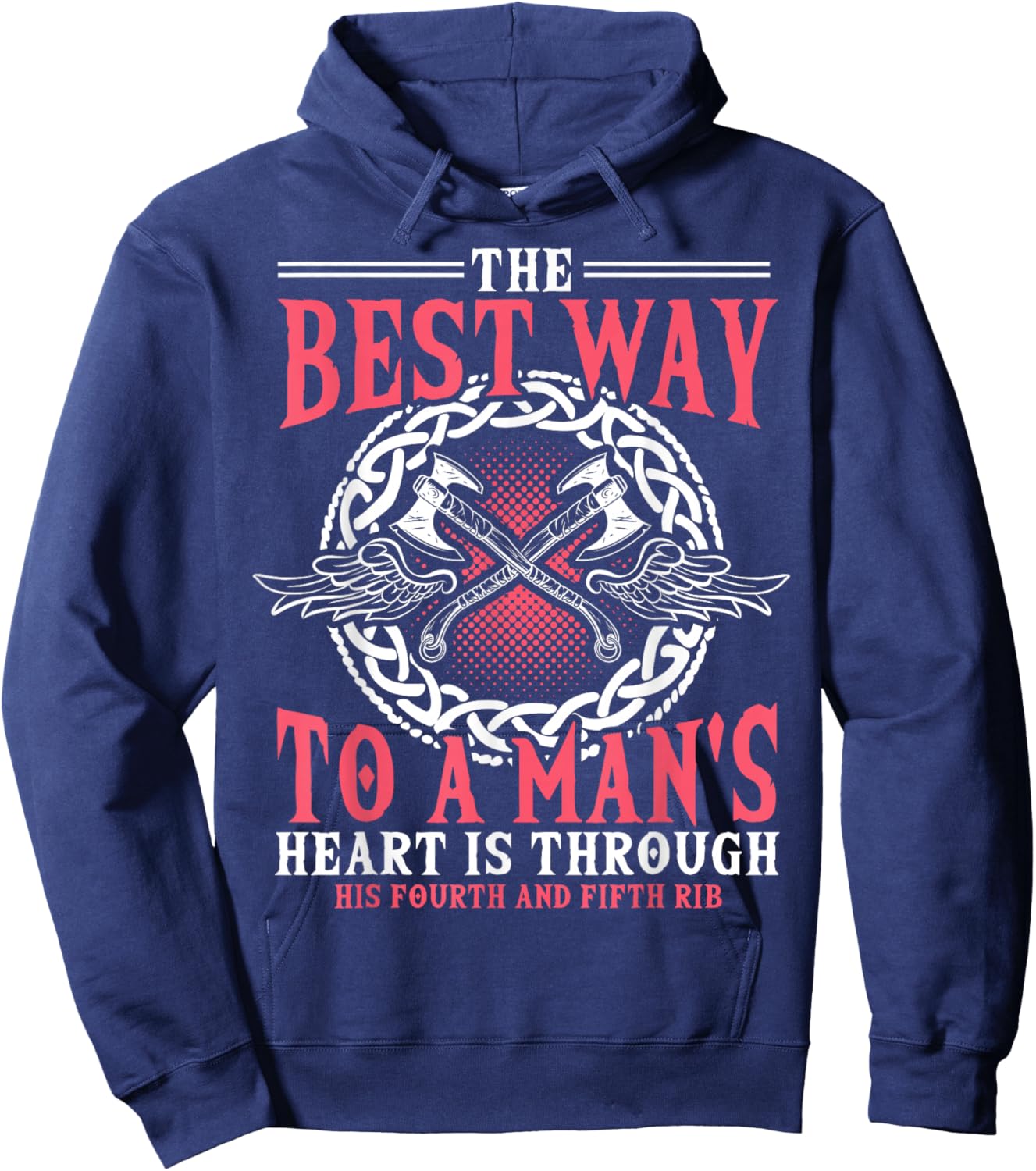 Shieldmaiden Shirt, Viking, Best Way To A Heart Hoodie - Hoodie | Navy