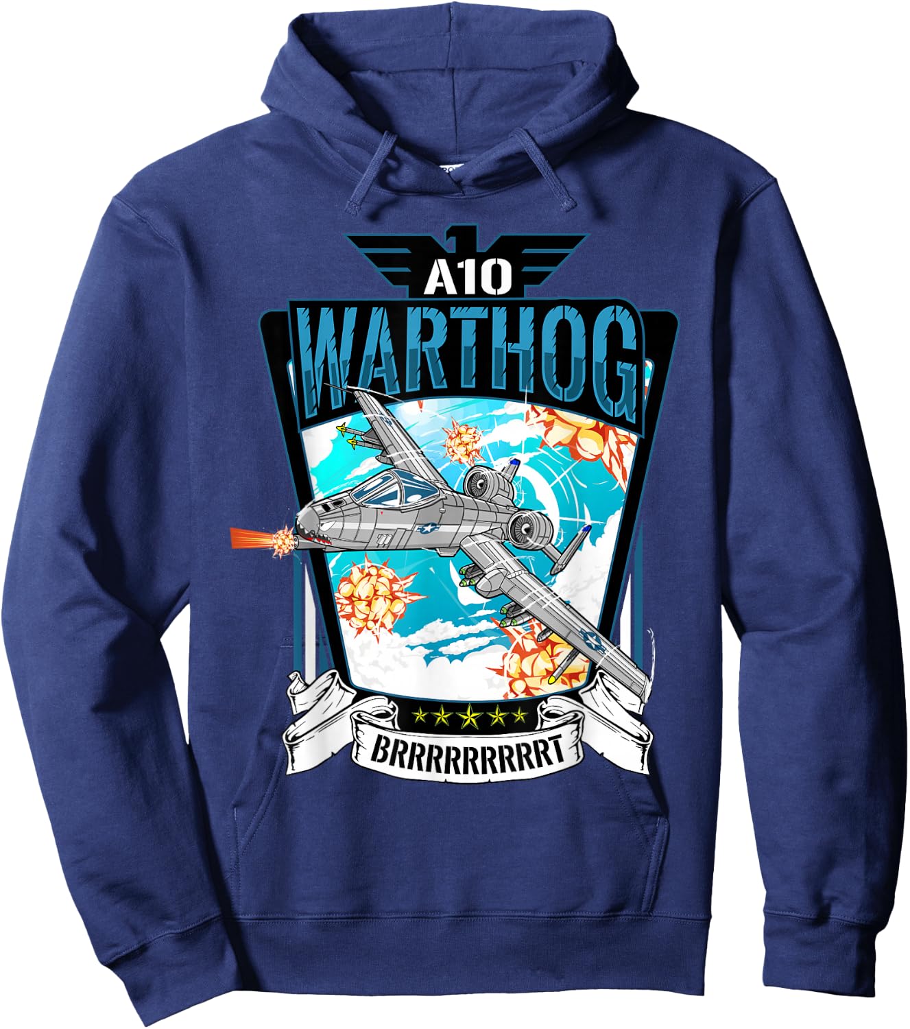 American Military Fighter Bomber A10 Warthog Hoodie - Hoodie | Navy