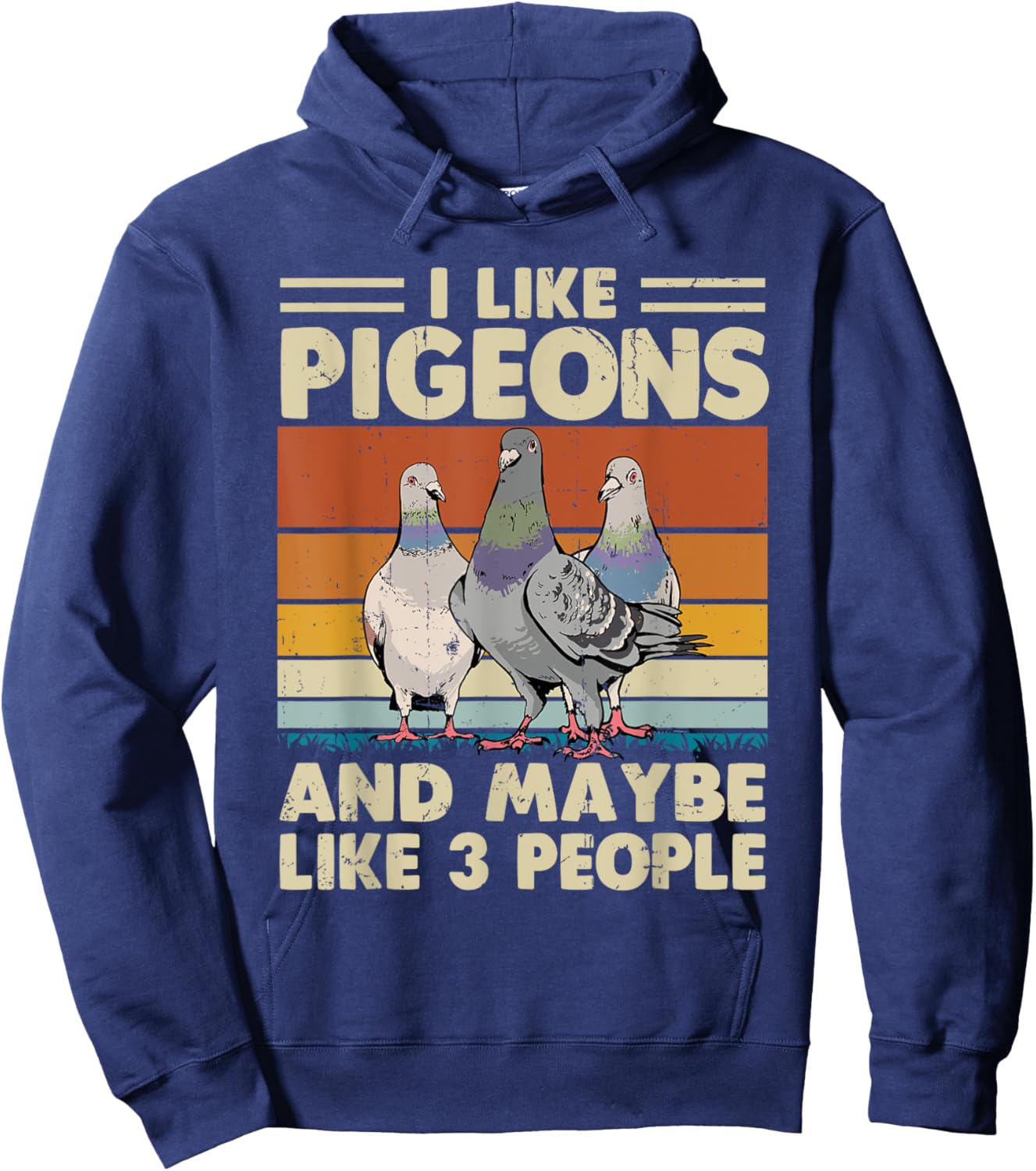 I Like Pigeons And Maybe Like 3 People Hoodie - Hoodie | Navy
