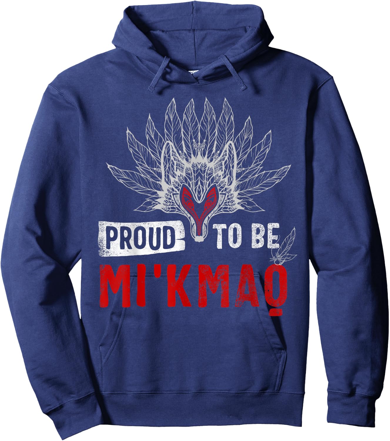 Native American Proud being Mi'kmaq Gift Hoodie - Hoodie | Navy