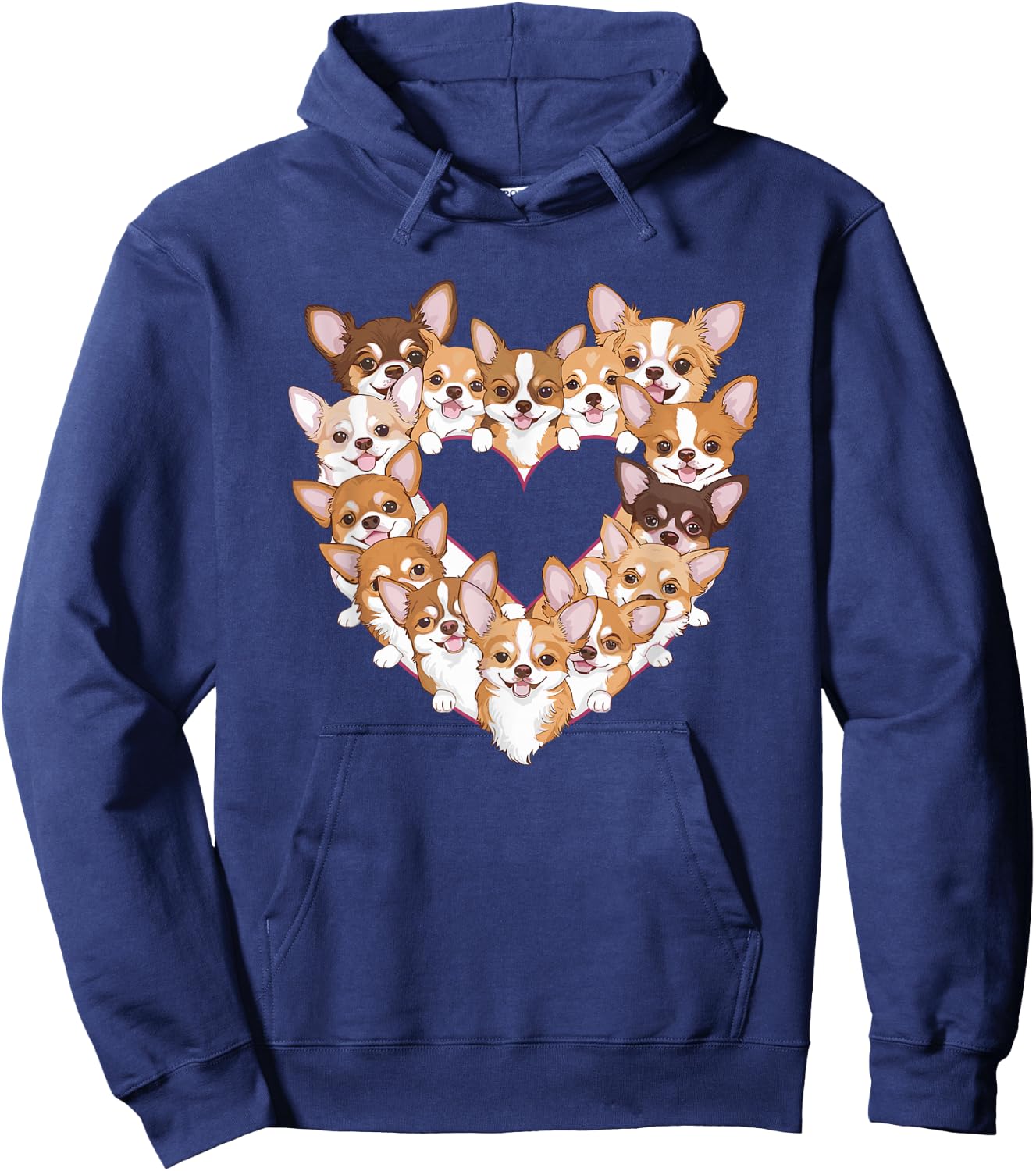 Heart Chihuahua Chihuahuas Chi Hoodie - Hoodie | Navy