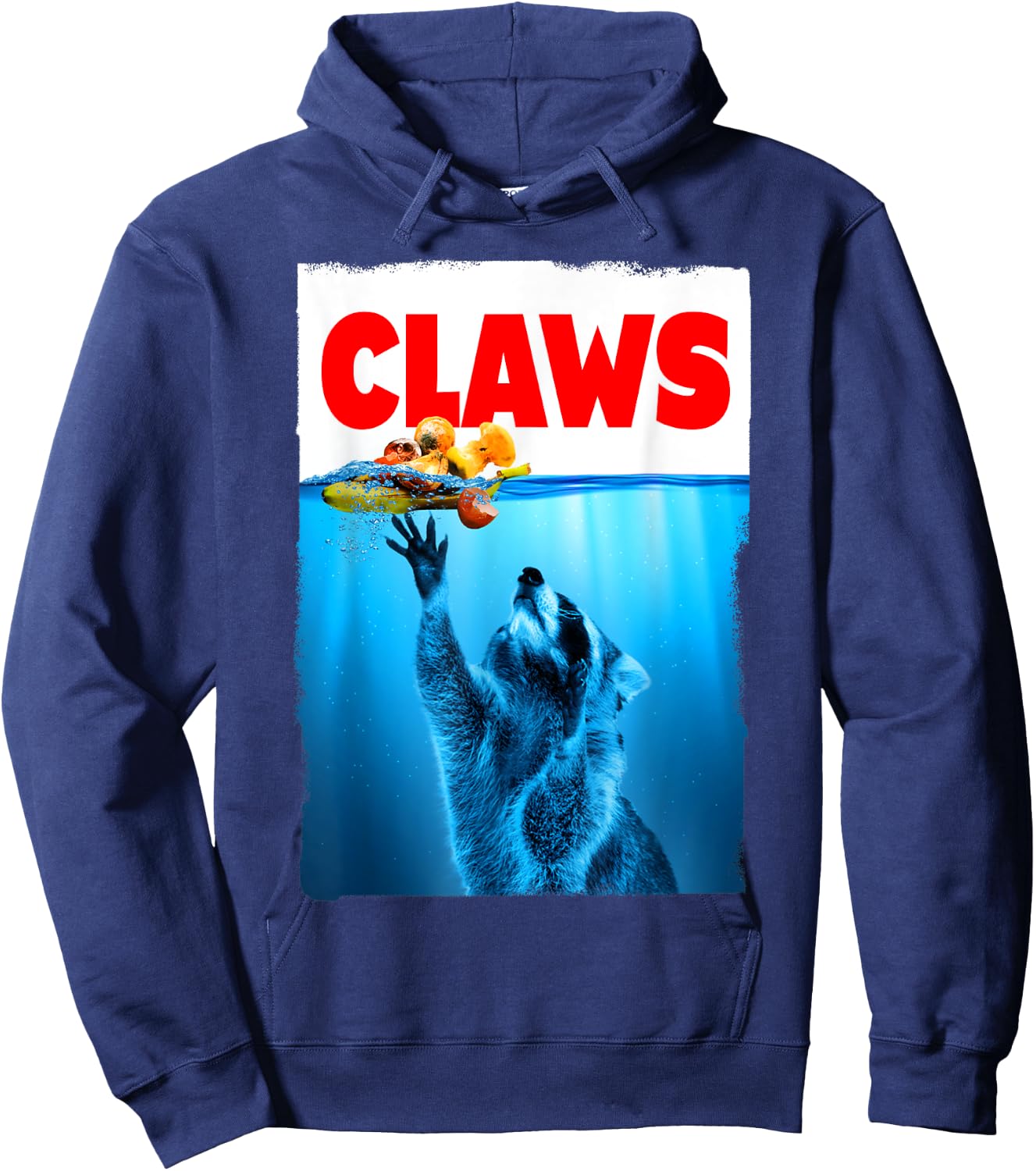 Paws Claws Raccoon Trash Panda Parody Hoodie - Hoodie | Navy