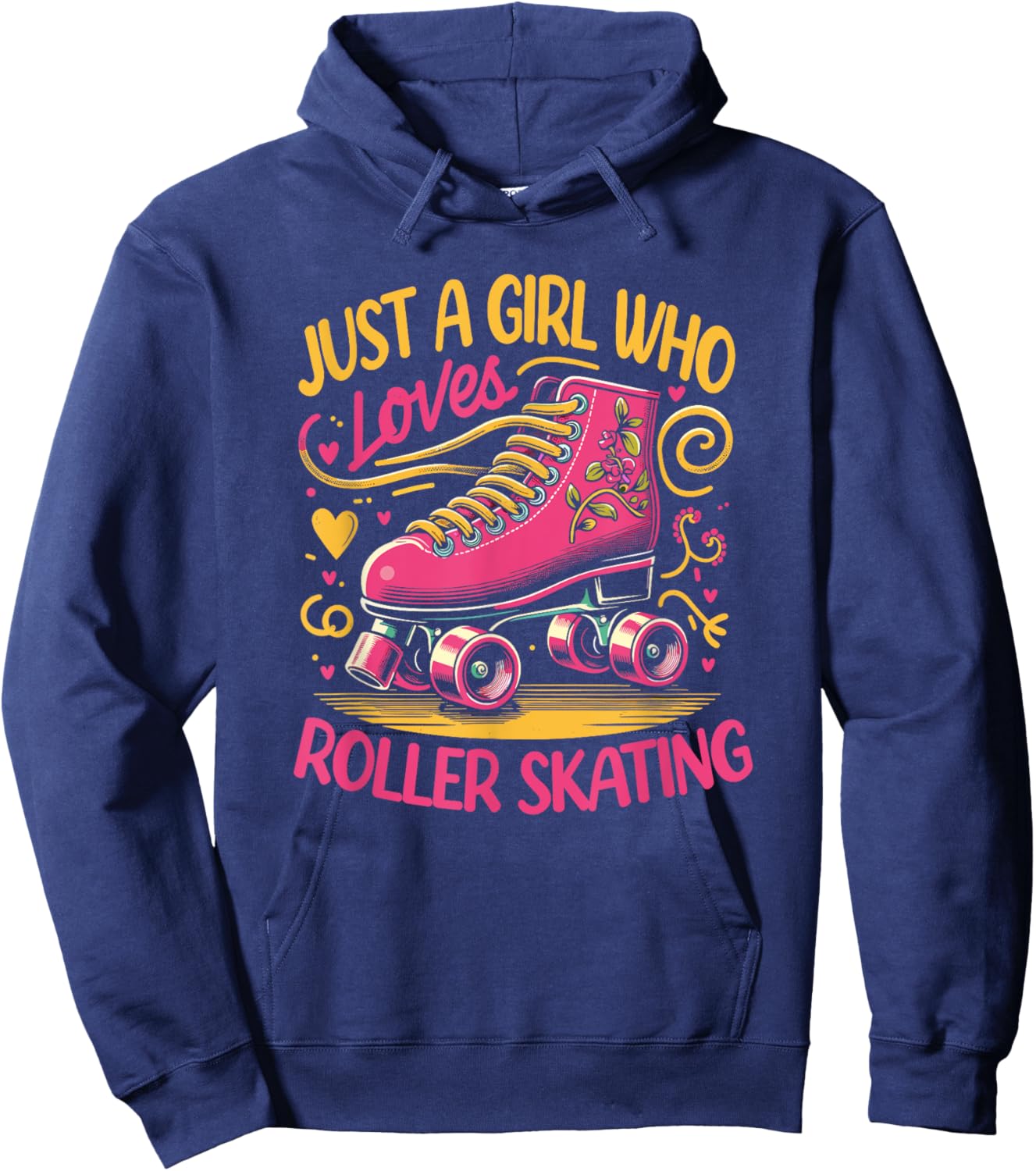 Just A Girl Who Loves Roller Skating Hoodie - Hoodie | Navy