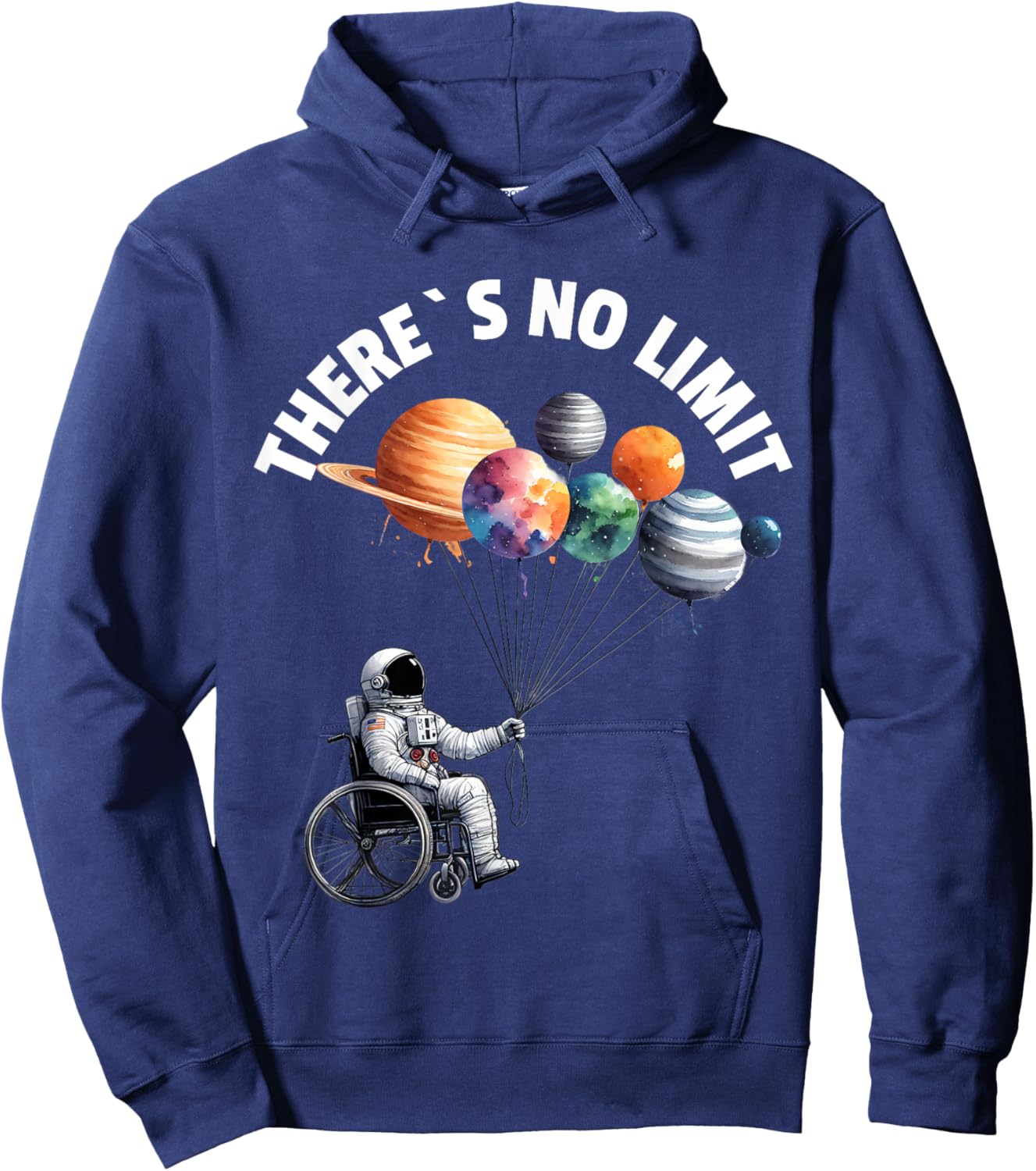 Motivation To Wheelchair Astronaut Kids With Hoodie - Hoodie | Navy