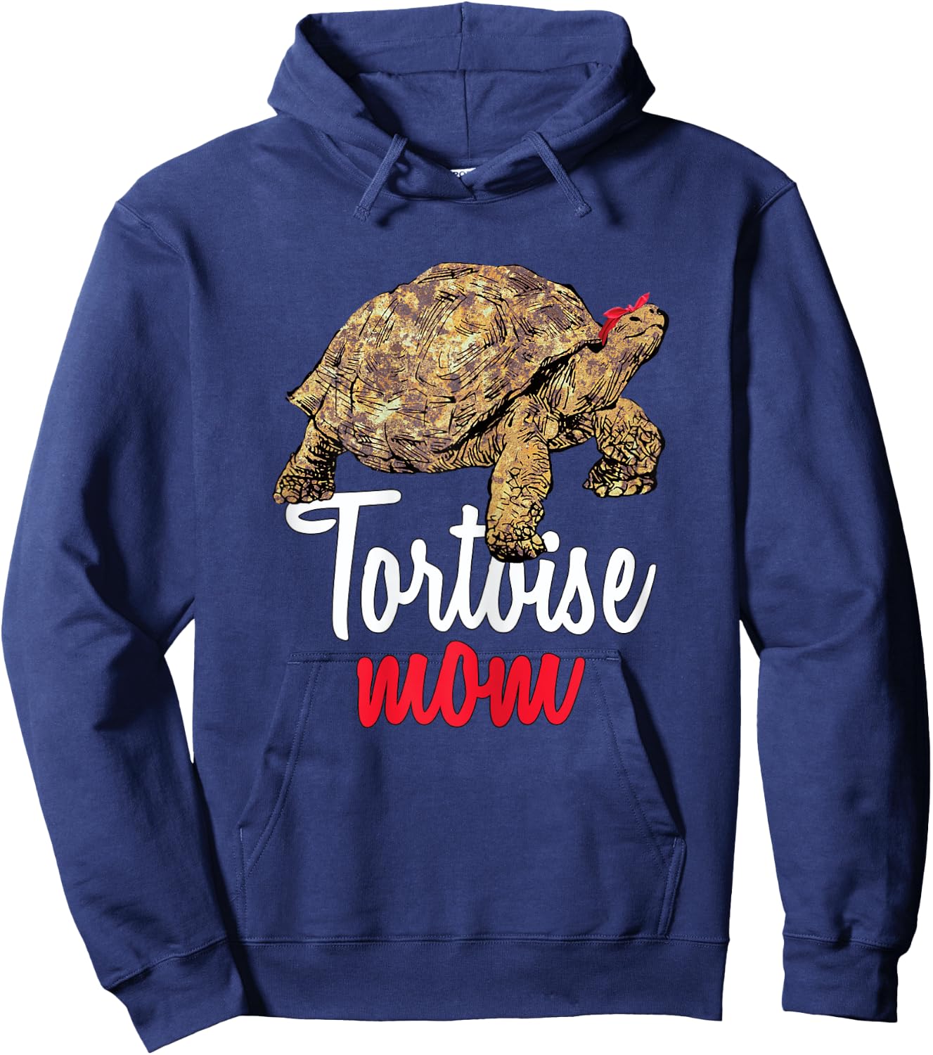 African Spurred Mom Sulcata Tortoise Hoodie - Hoodie | Navy
