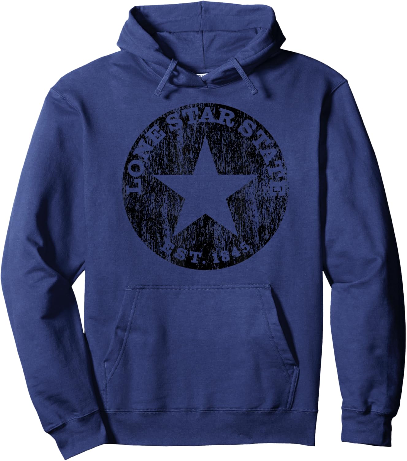 Texas Vintage Lone Star State 1845 Hoodie - Hoodie | Navy