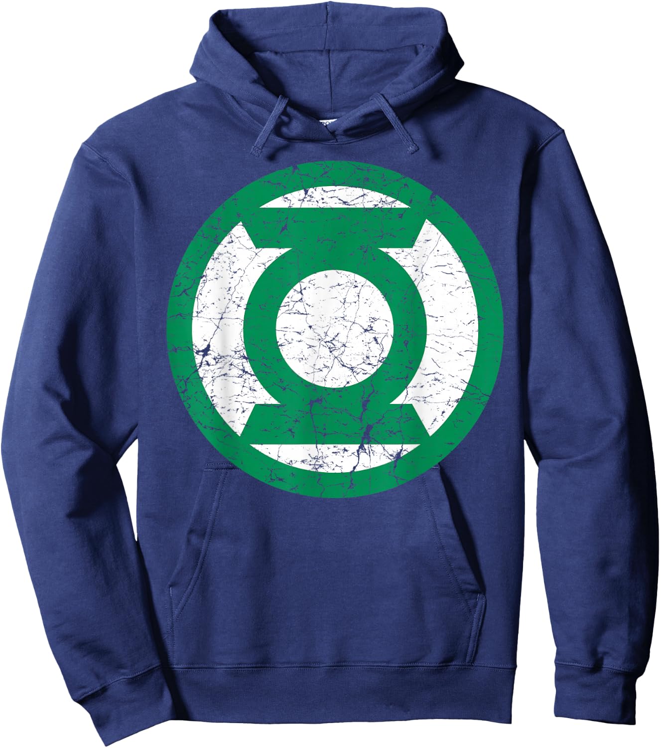 DC Green Lantern Logo Distressed Hoodie - Hoodie | Navy