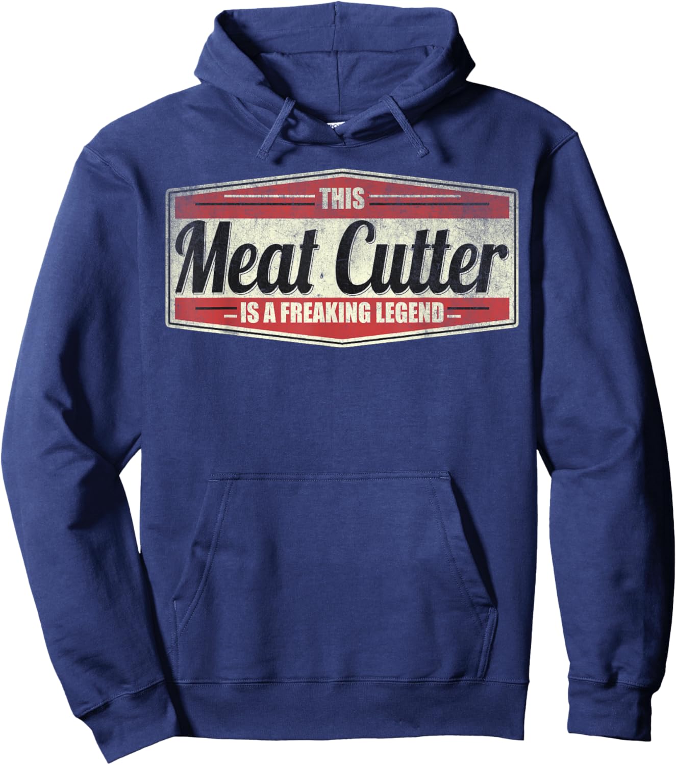 Funny Profession Quote Vintage Meat Cutter Hoodie - Hoodie | Navy