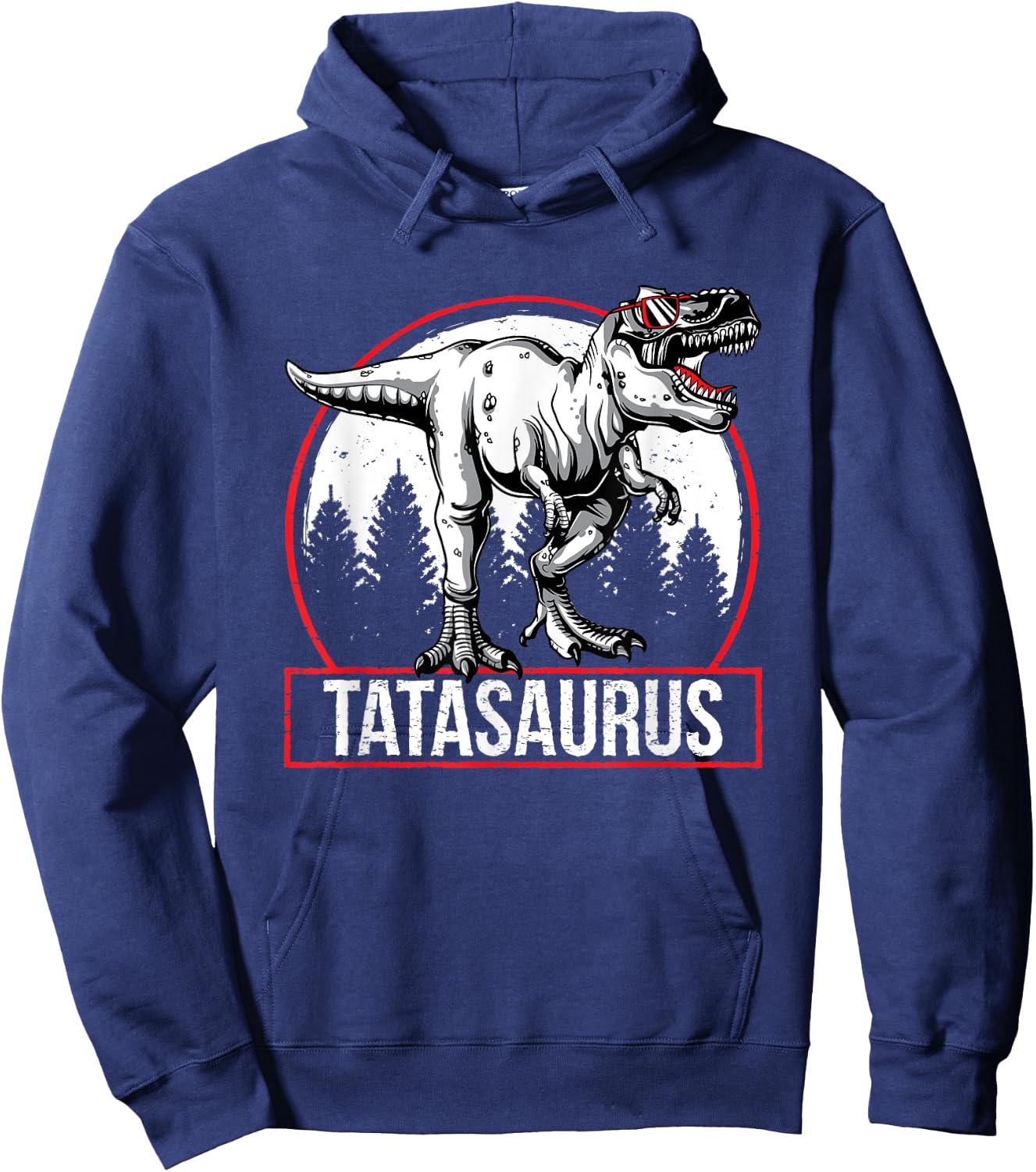 Tatasaurus Dinsoaur Tata Saurus Fathers Day Hoodie - Hoodie | Navy