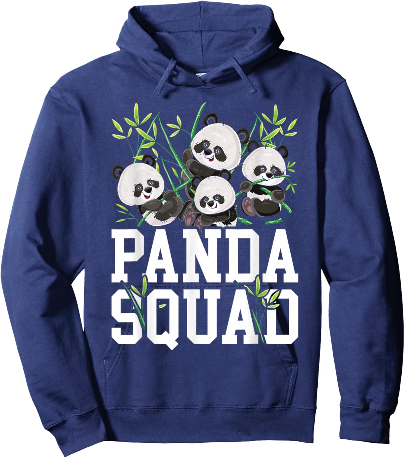 Cute Panda Family Graphic Panda Squad Hoodie - Hoodie | Navy