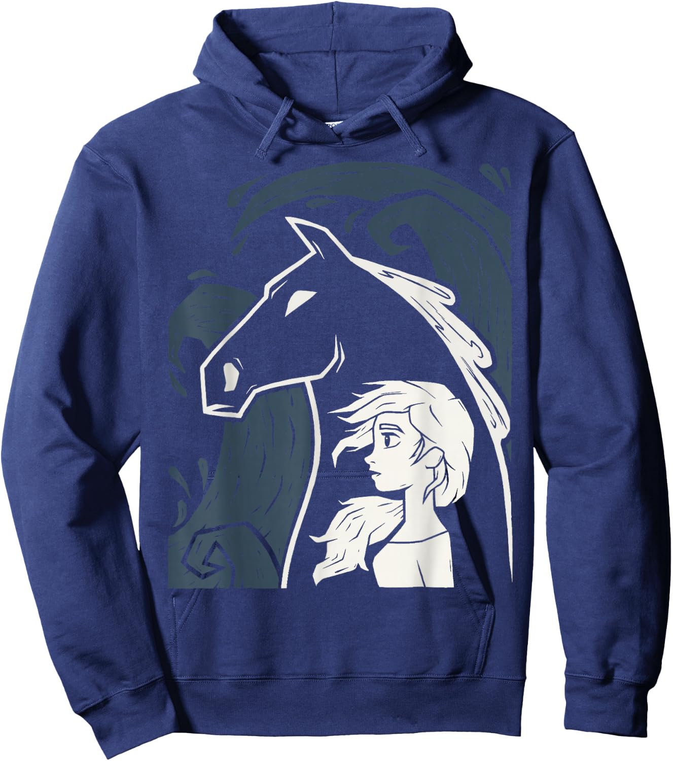 Disney Frozen 2 Elsa Water Horse Portrait Hoodie - Hoodie | Navy
