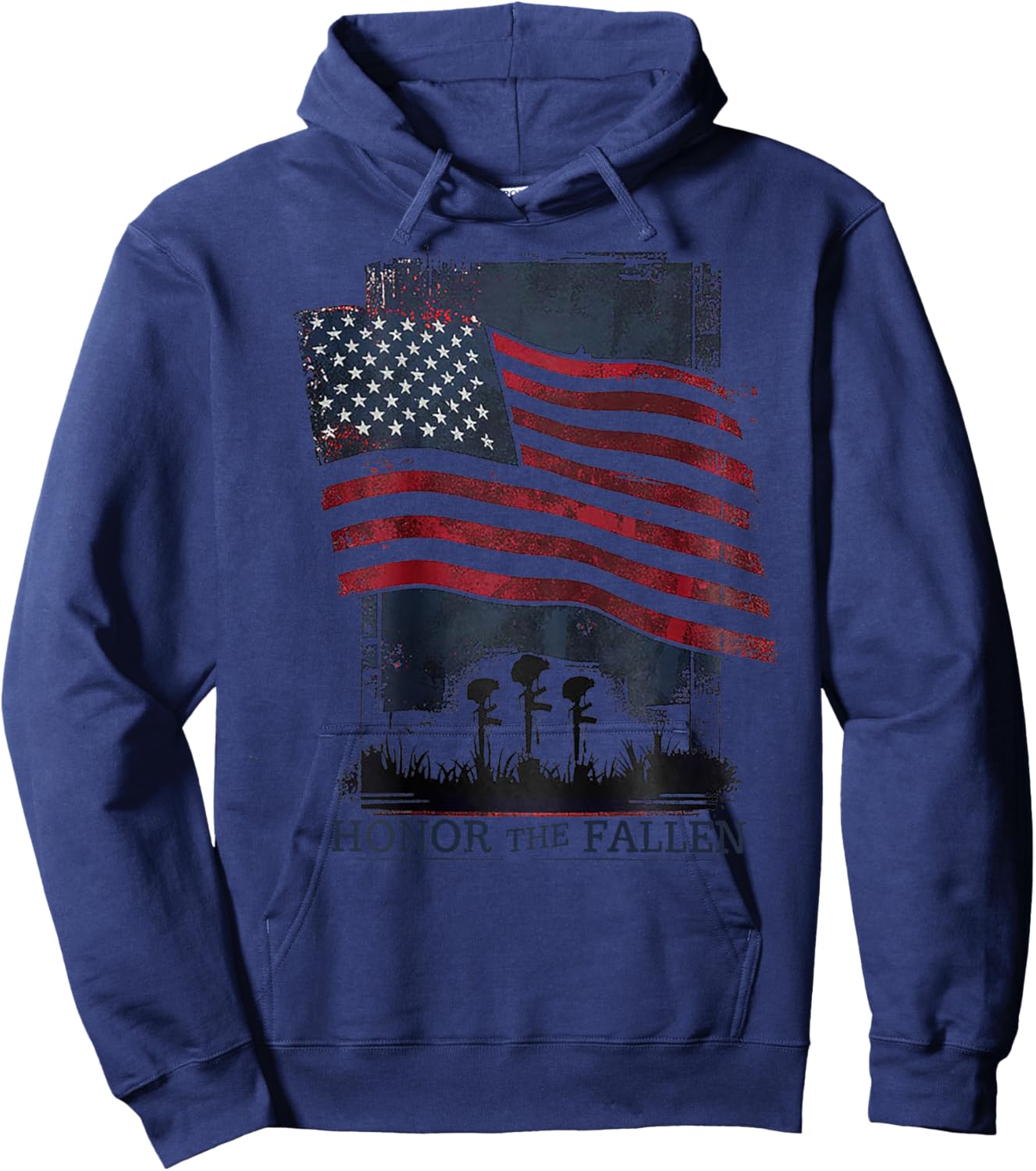Honor The Fallen (on back) Hoodie - Hoodie | Navy