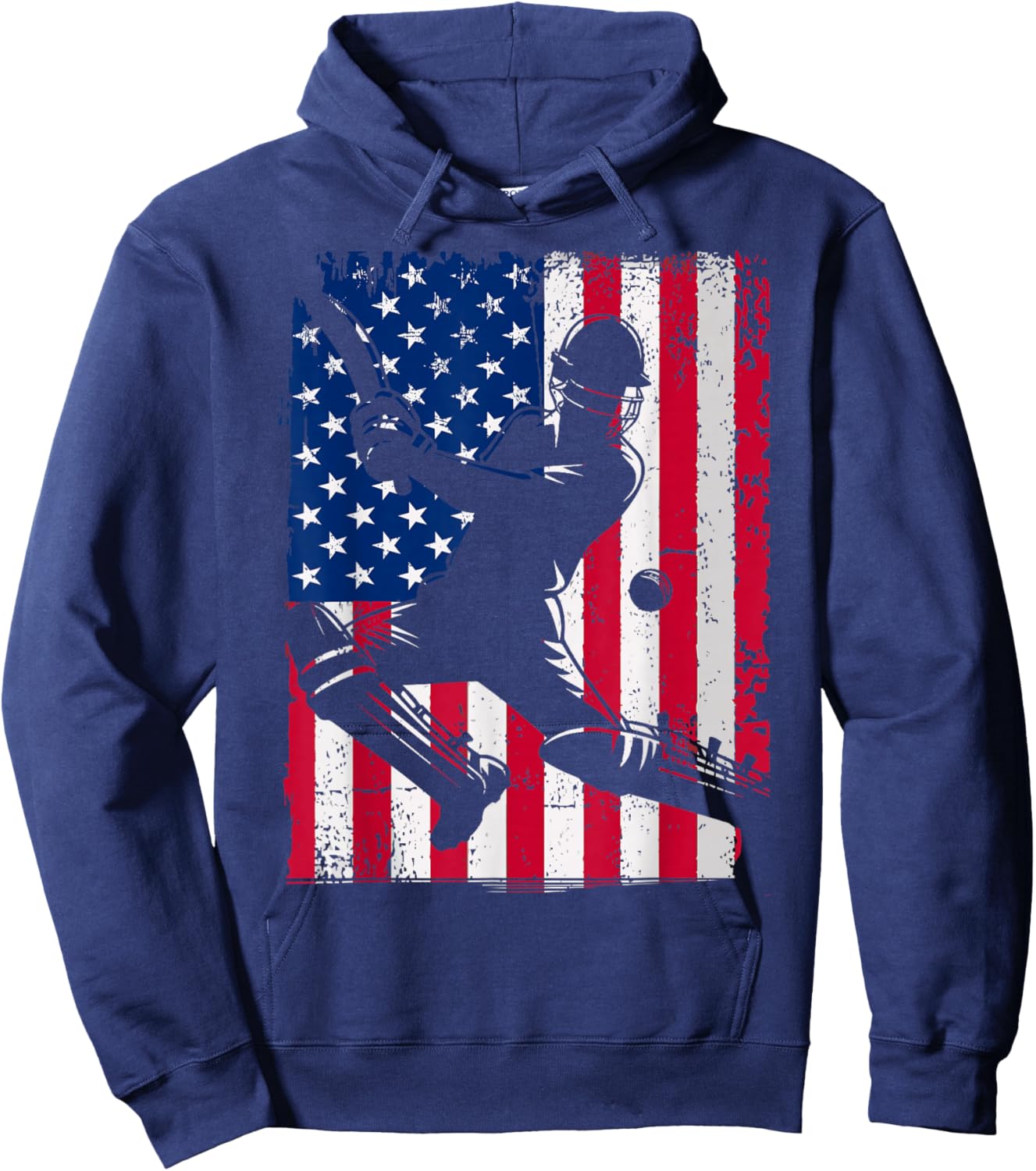 Retro USA Cricket Jersey America Cricket in USA Hoodie - Hoodie | Navy