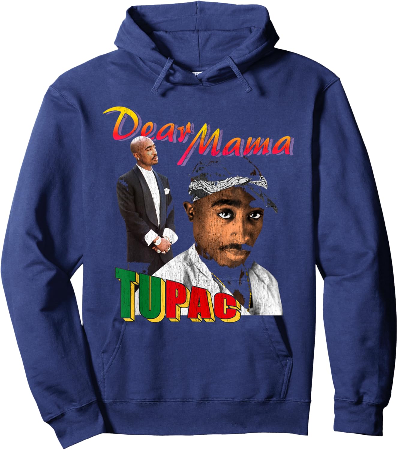 Official Tupac Dear Mama Photos Hoodie - Hoodie | Navy