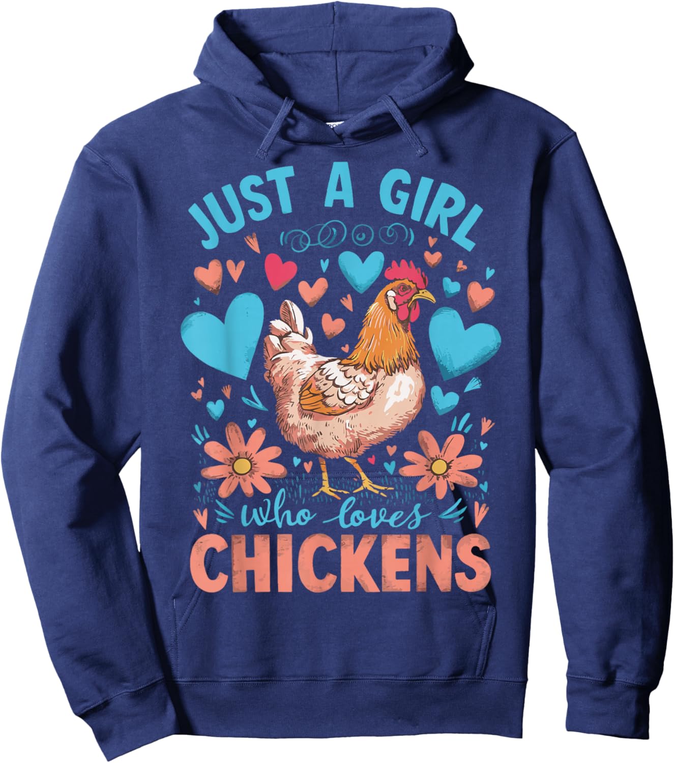 Just A Girl Who Loves Chickens Hoodie - Hoodie | Navy