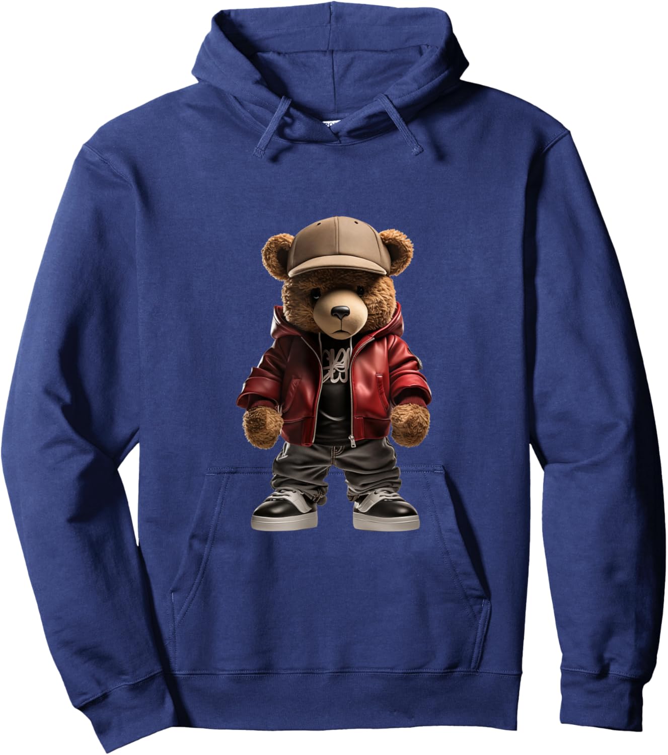 Urban hip hop novelty graphic teddy bear Hoodie - Hoodie | Navy