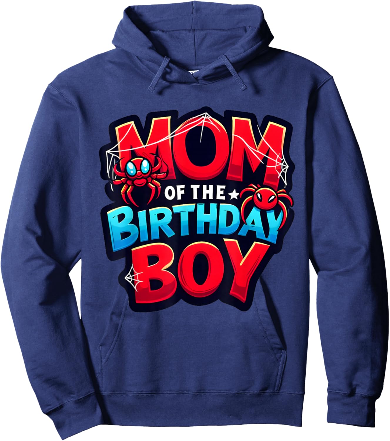 Mum Birthday Girl Spider Family Reunion Hoodie - Hoodie | Navy