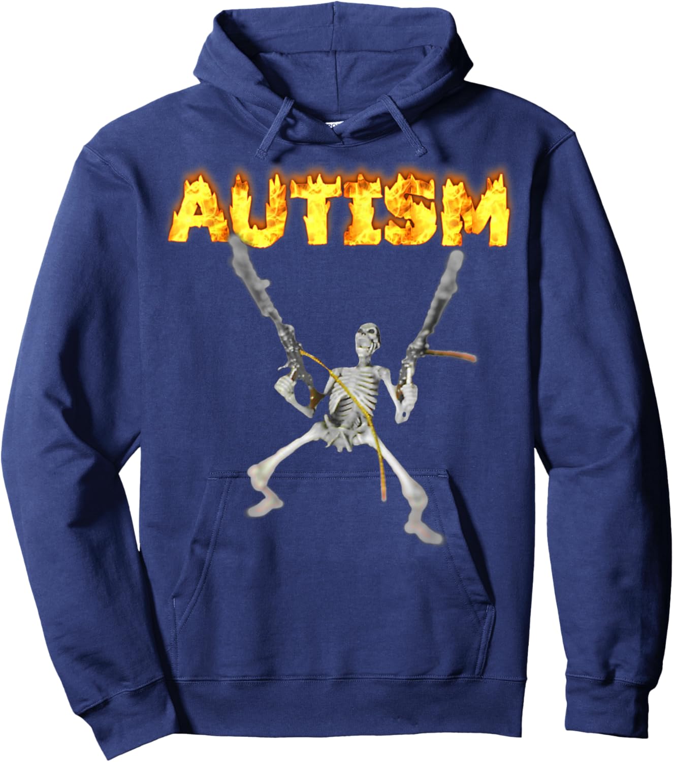 Autism Skeleton Meme Hoodie - Hoodie | Navy