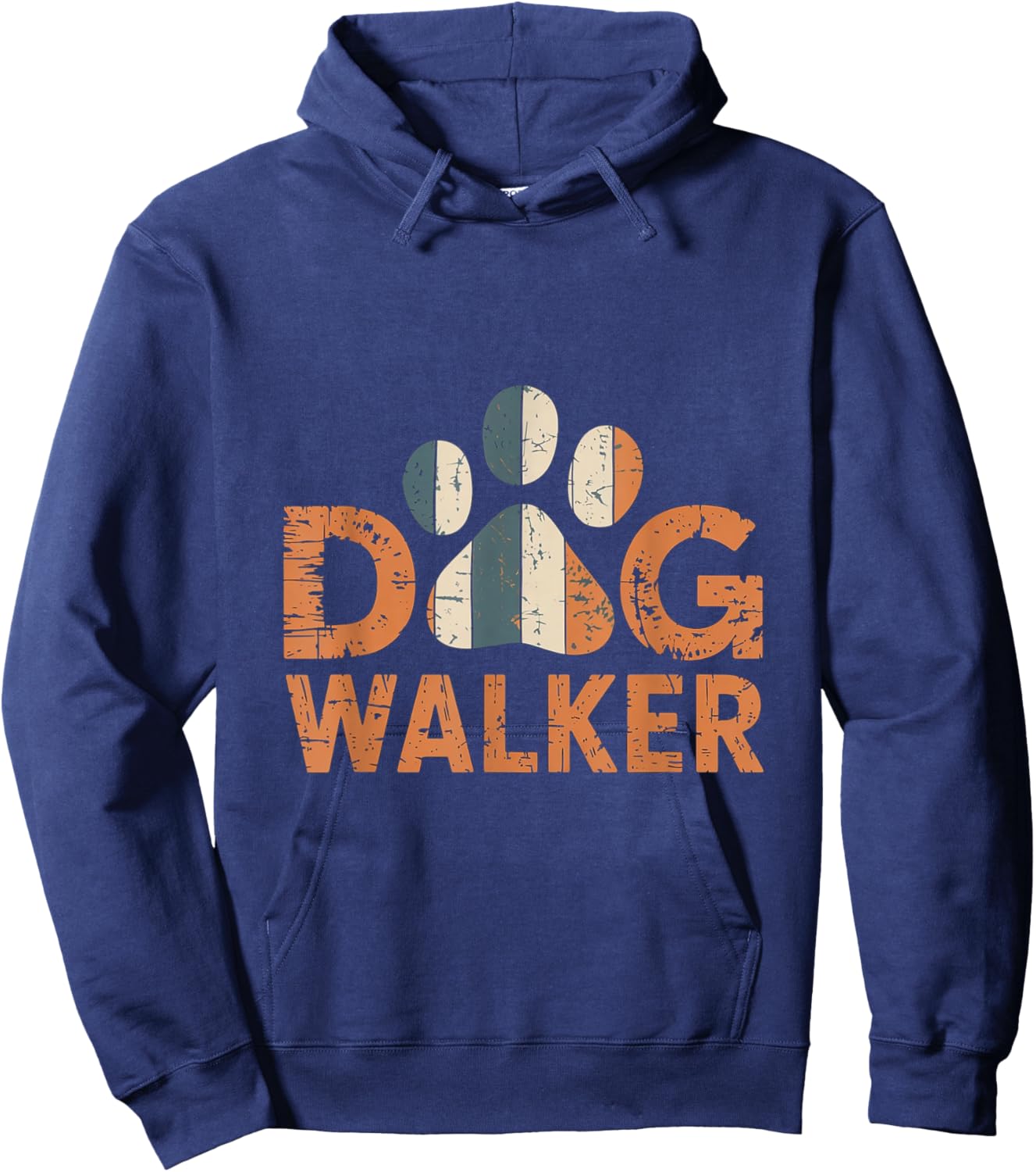 Vintage Dog Walker Hoodie - Hoodie | Navy